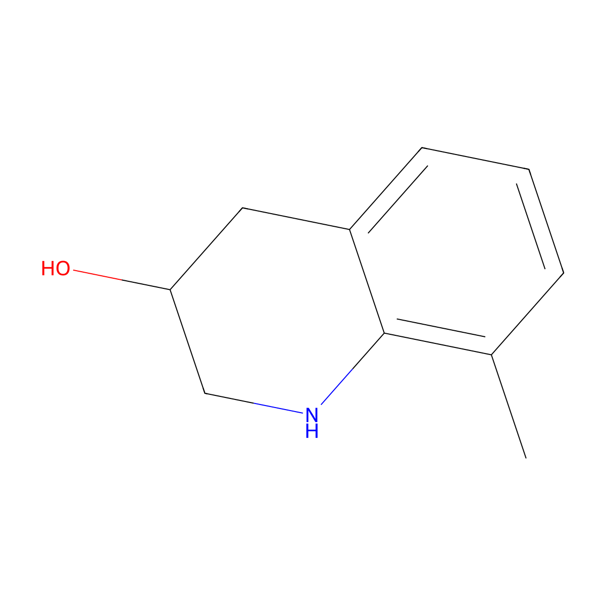 8-Methyl-1,2,3,4-tetrahydroquinolin-3-ol molecular structure, CAS 3189-09-1