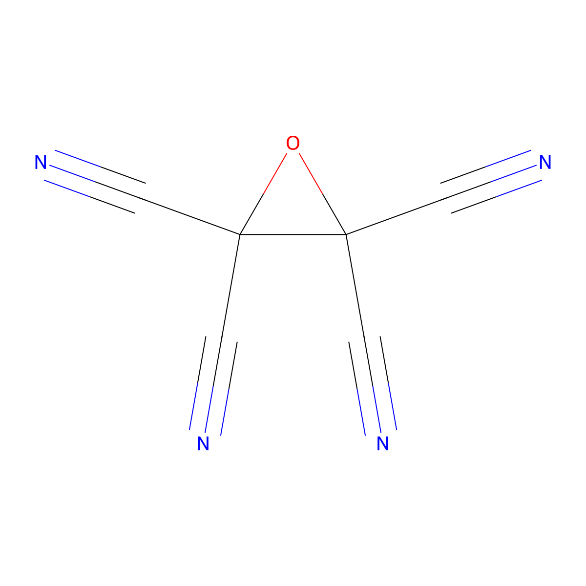 Oxiranetetracarbonitrile molecular structure, CAS 3189-43-3
