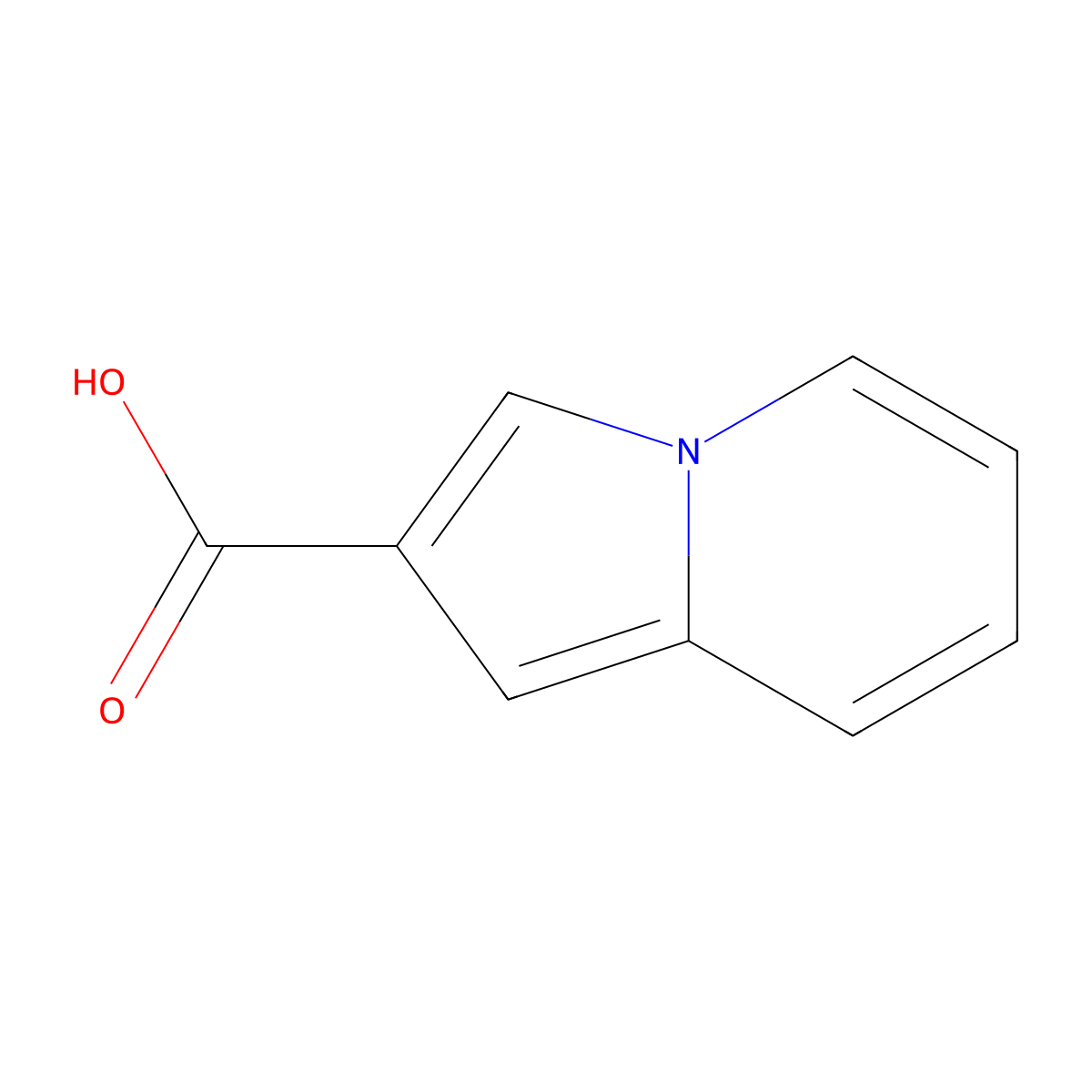 Indolizine-2-carboxylic acid molecular structure, CAS 3189-48-8