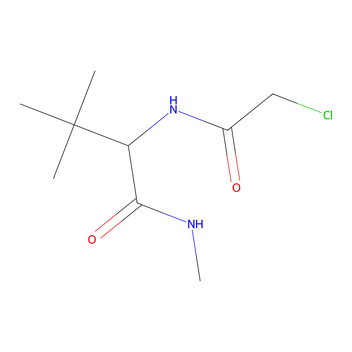2-[(2-chloroacetyl)amino]-N,3,3-trimethylbutanamide molecular structure, CAS 318949-35-8