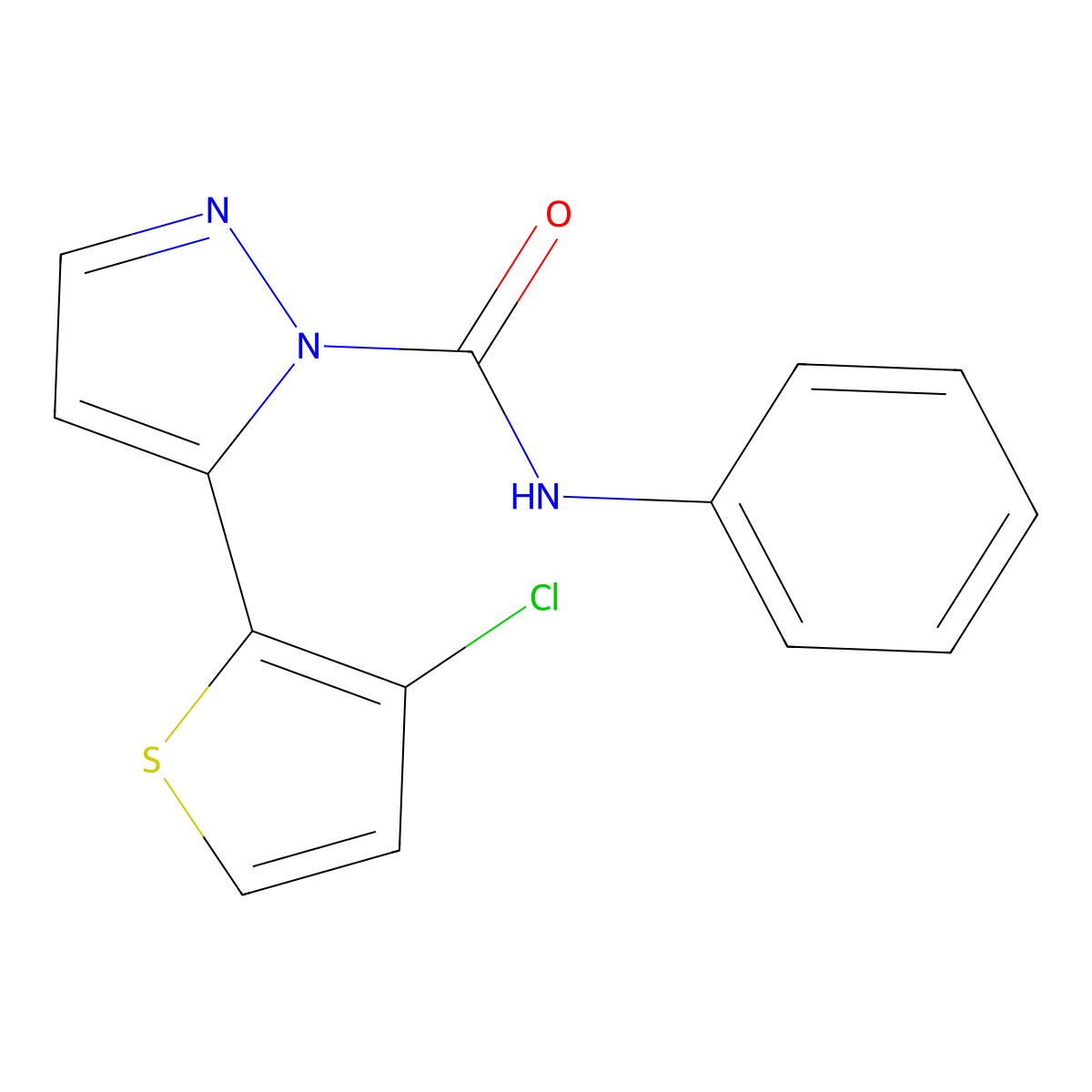 5-(3-chloro-2-thienyl)-N-phenyl-1H-pyrazole-1-carboxamide molecular structure, CAS 318951-80-3