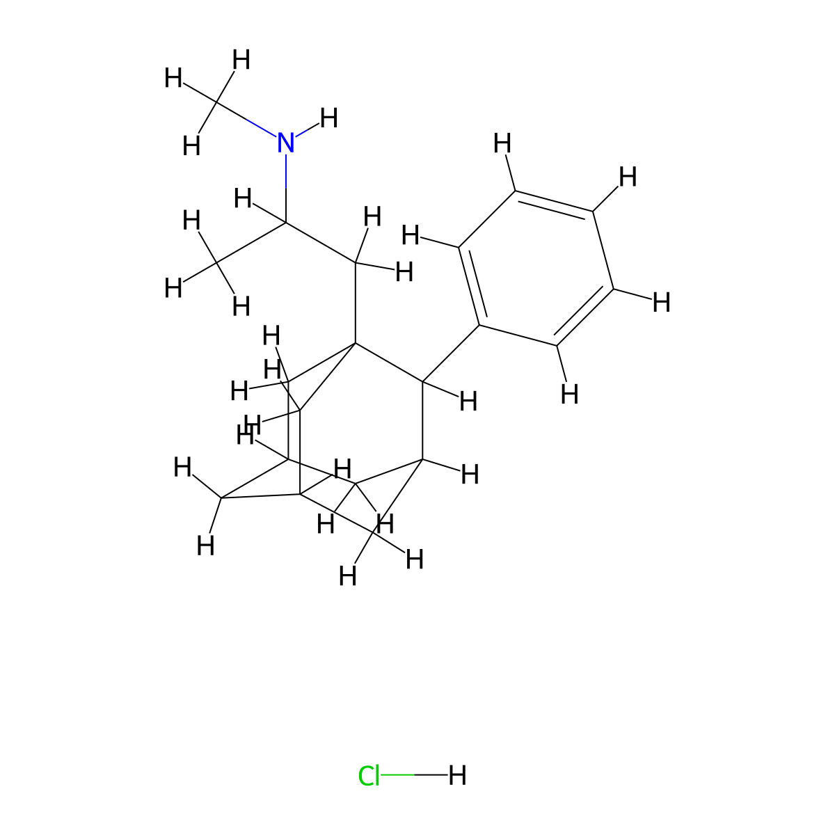 Adamantane, 1-(2-methylaminopropyl)-2-phenyl-, hydrochloride molecular structure, CAS 31897-80-0