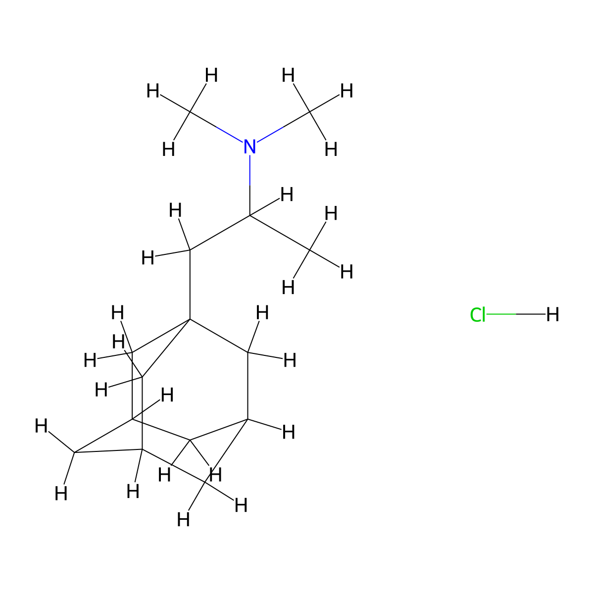 Adamantane, 1-(2-dimethylaminopropyl)-, hydrochloride molecular structure, CAS 31897-87-7