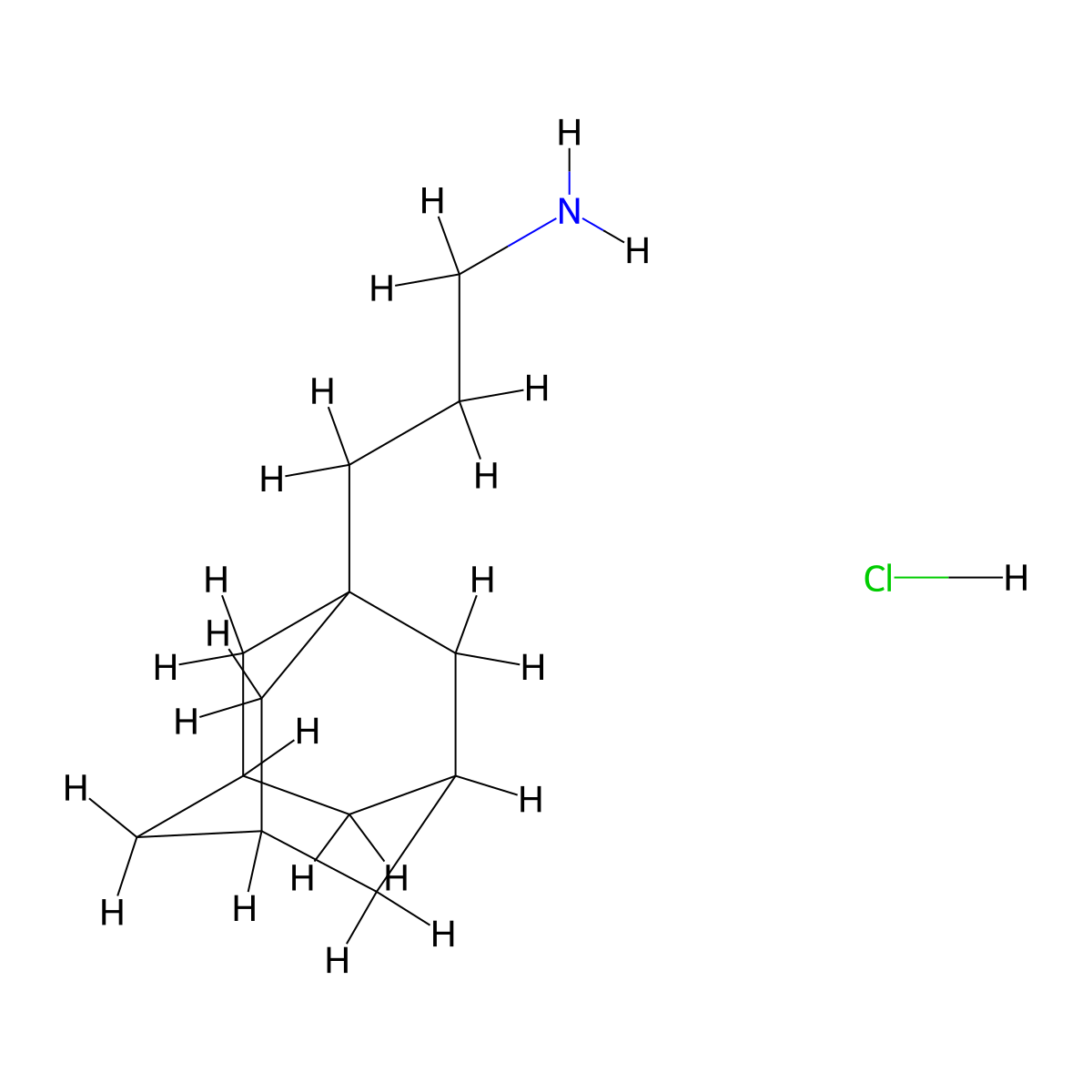 3-(Adamantan-1-yl)propan-1-amine hydrochloride molecular structure, CAS 31897-98-0