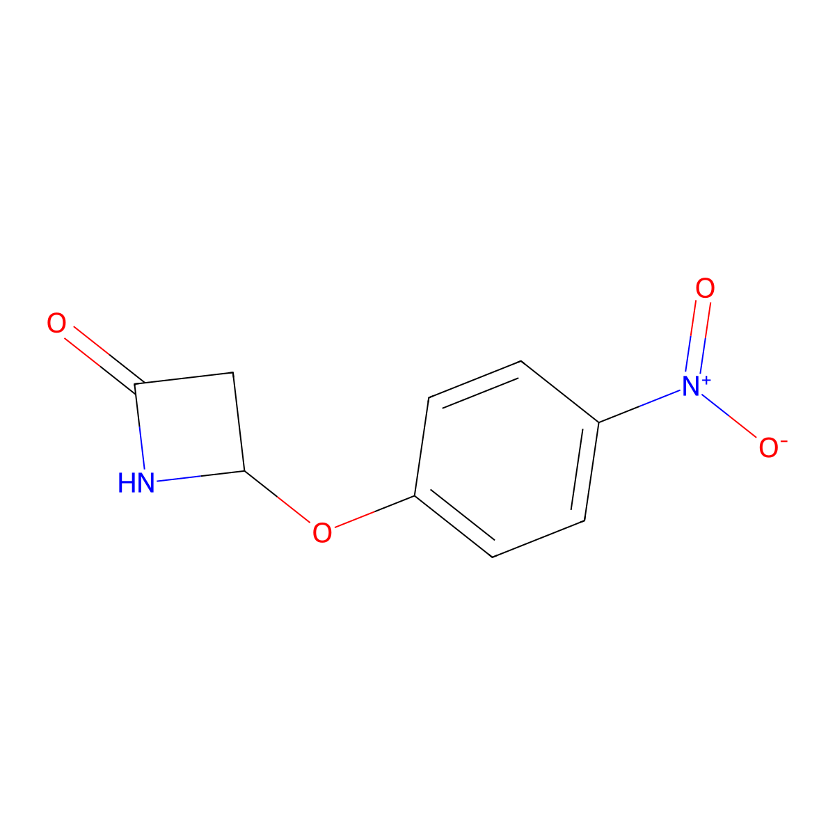 4-(4-Nitrophenoxy)azetidin-2-one molecular structure, CAS 31898-87-0