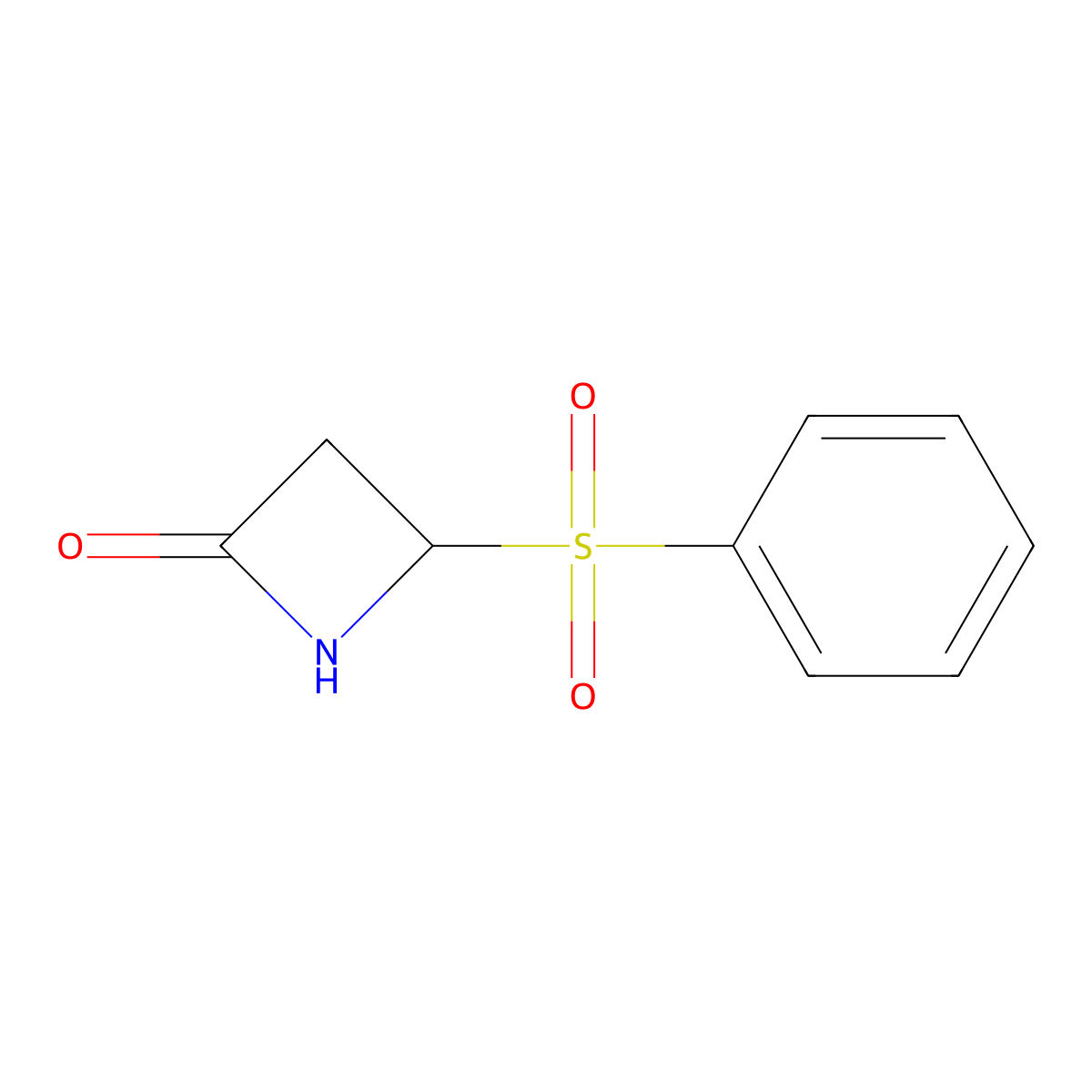 4-(Phenylsulfonyl)-2-azetidinone molecular structure, CAS 31899-01-1