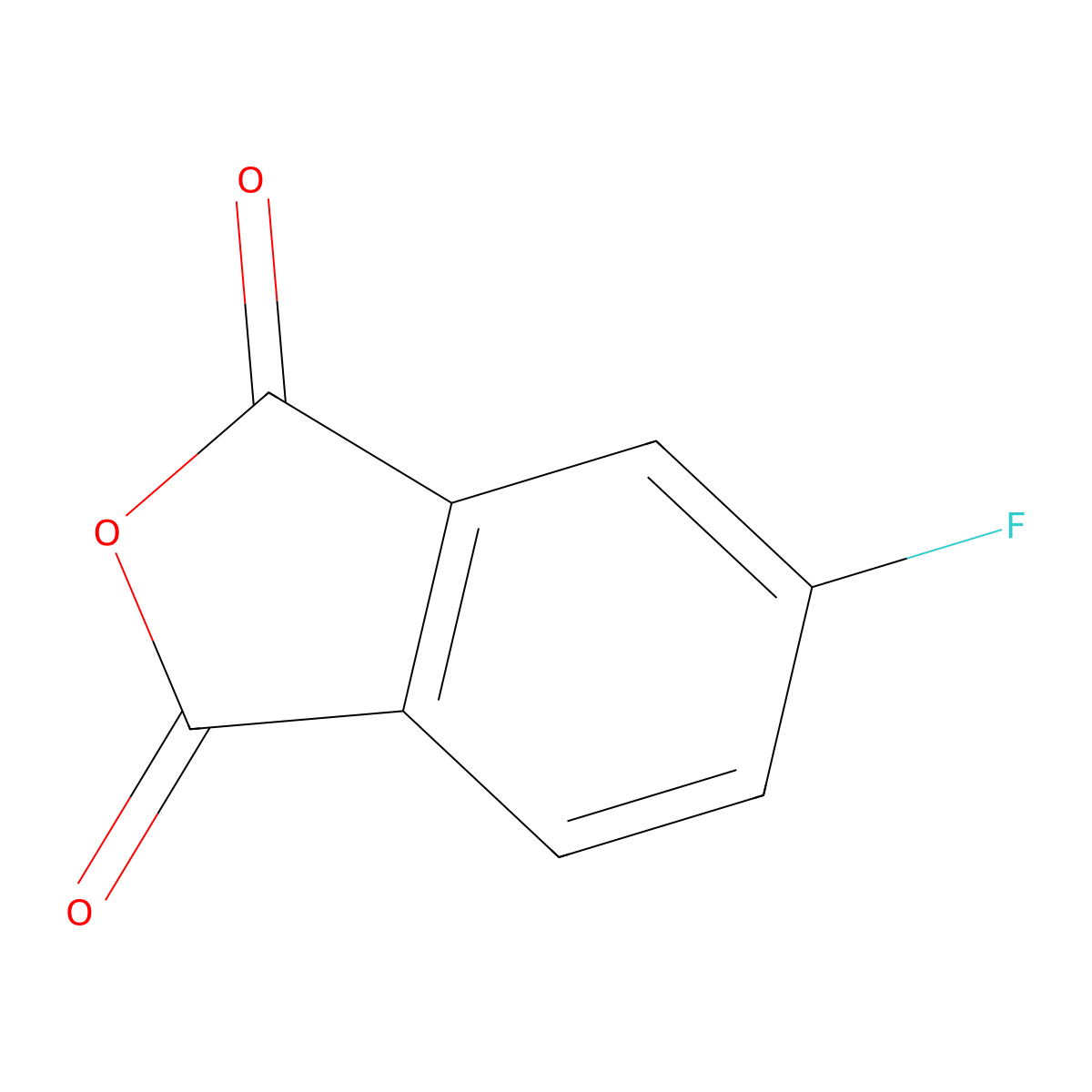 1,3-Isobenzofurandione, 5-fluoro- molecular structure, CAS 319-03-9