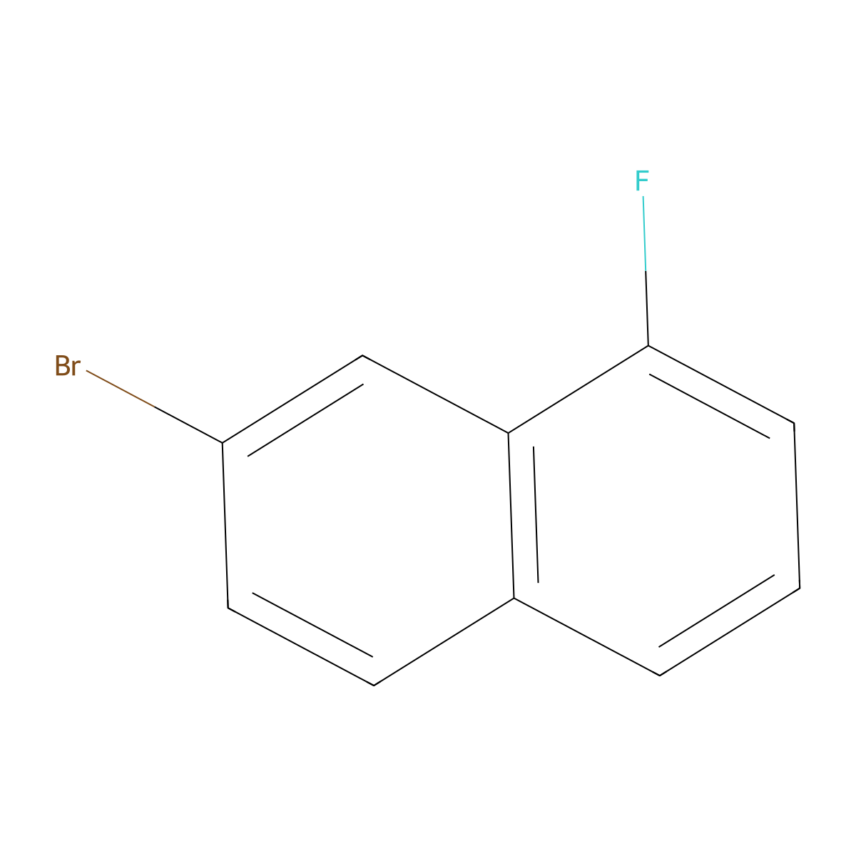 7-Bromo-1-fluoronaphthalene molecular structure, CAS 319-04-0