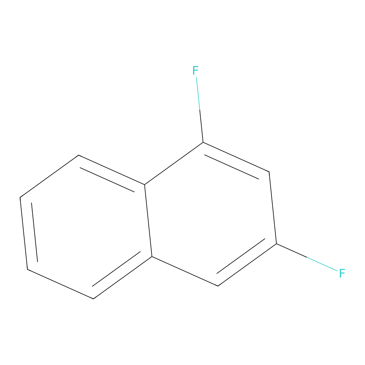 1,3-Difluoronaphthalene molecular structure, CAS 319-16-4