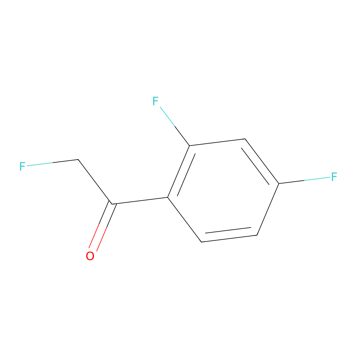 1-(2,4-Difluorophenyl)-2-fluoroethan-1-one molecular structure, CAS 319-34-6