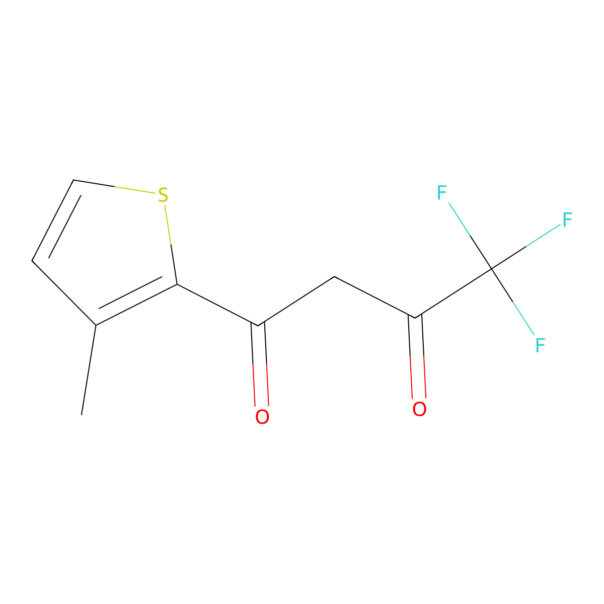 4,4,4-Trifluoro-1-(3-methylthiophen-2-yl)butane-1,3-dione molecular structure, CAS 319-56-2