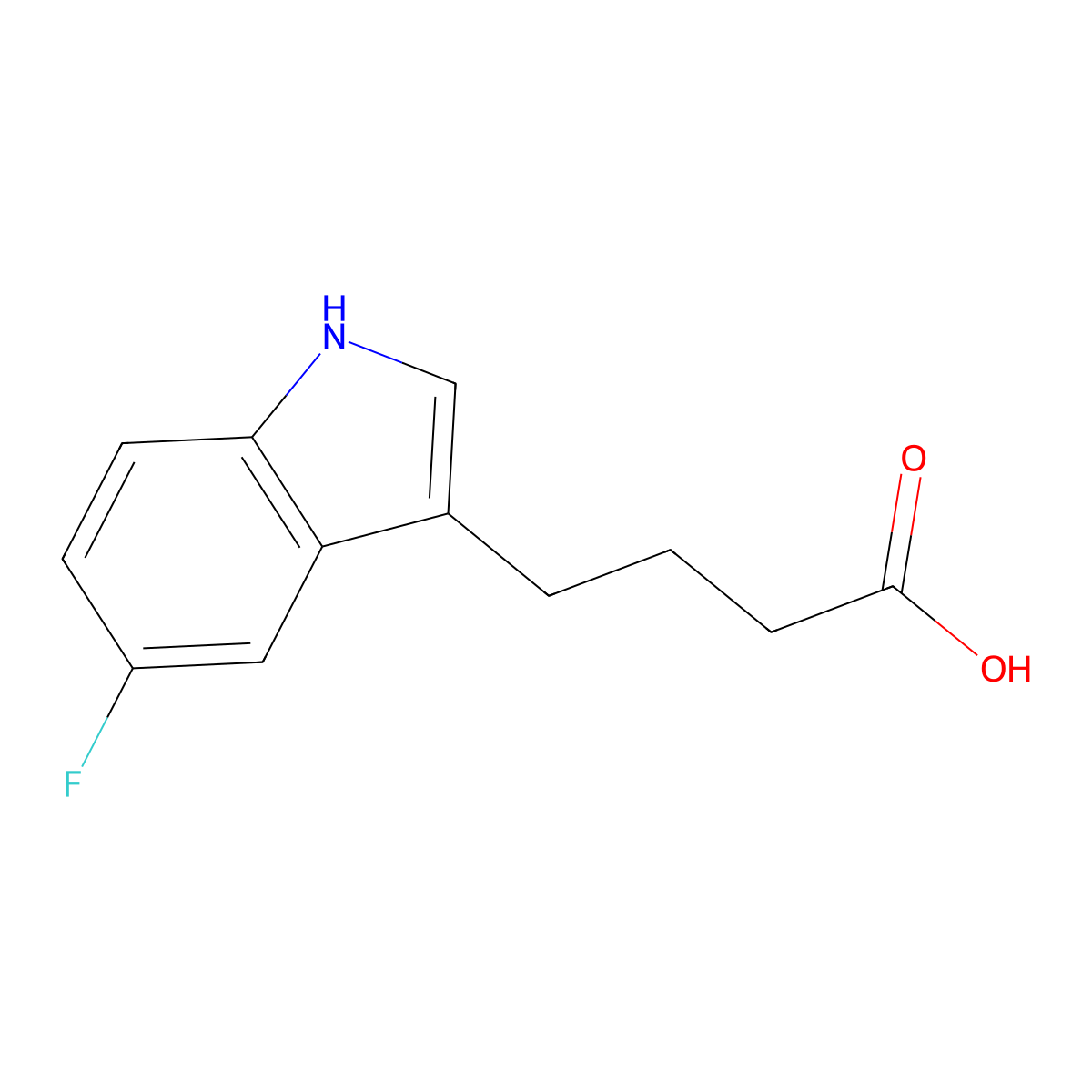 4-(5-Fluoro-1H-indol-3-yl)butanoic acid molecular structure, CAS 319-72-2