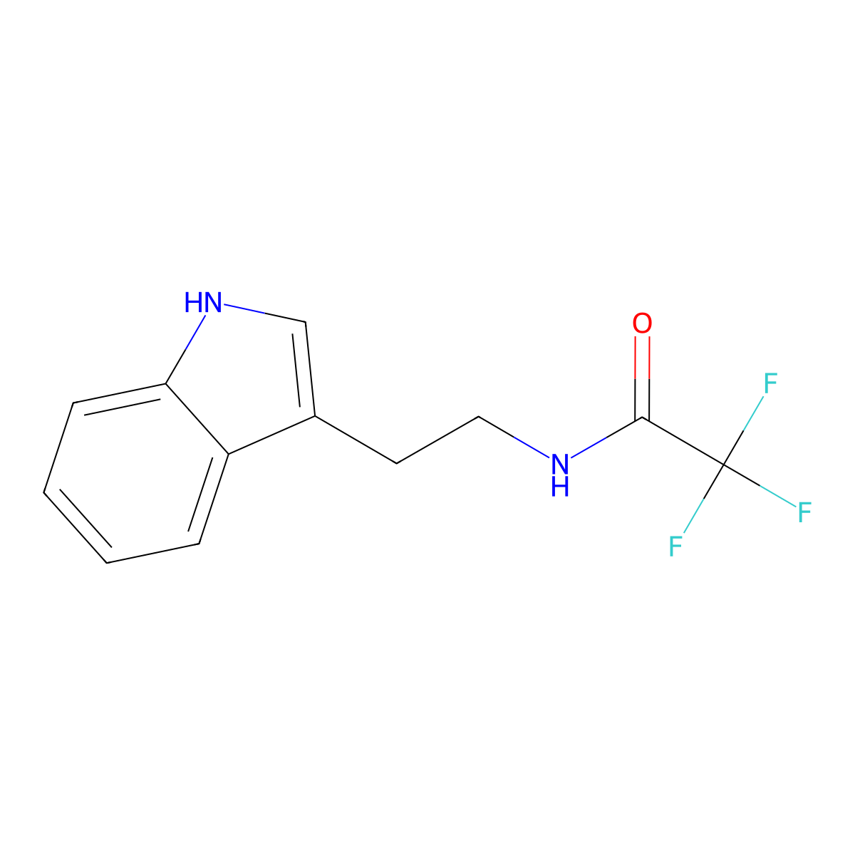 2,2,2-Trifluoro-N-[2-(1H-indol-3-yl)ethyl]acetamide molecular structure, CAS 319-76-6