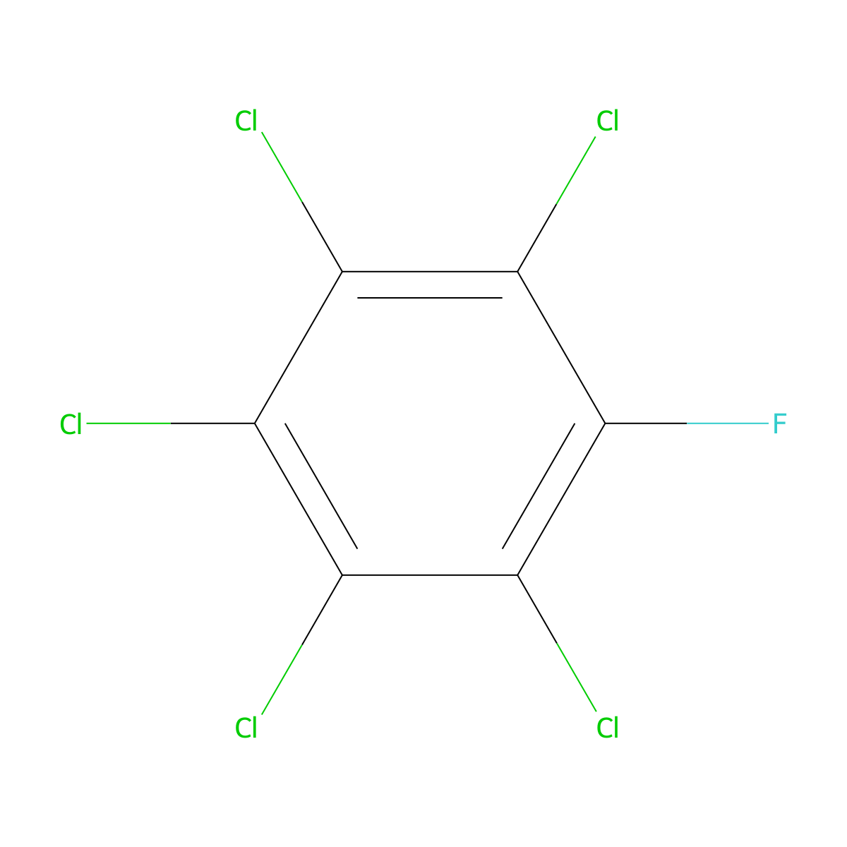 Pentachlorofluorobenzene molecular structure, CAS 319-87-9