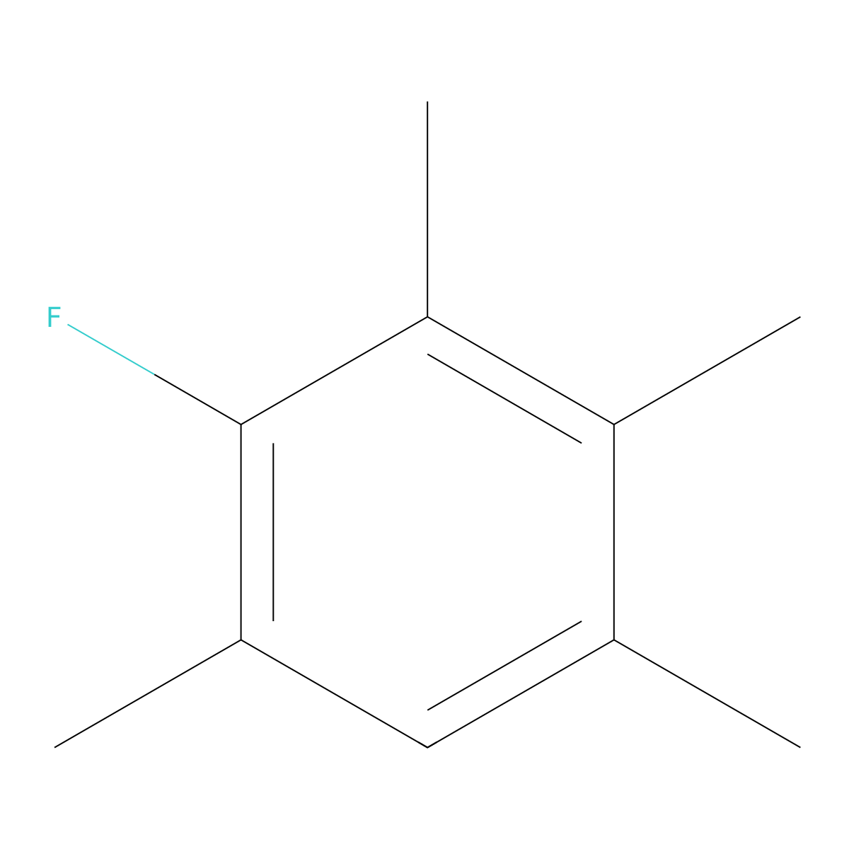 2-Fluoro-1,3,4,5-tetramethylbenzene molecular structure, CAS 319-91-5