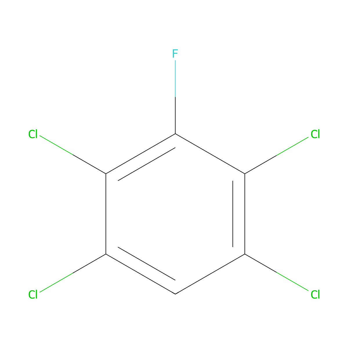 1,2,4,5-Tetrachloro-3-fluorobenzene molecular structure, CAS 319-97-1
