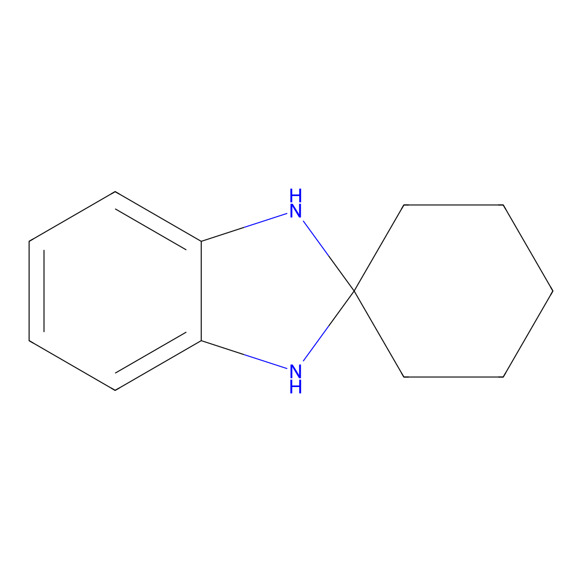 Spiro(cyclohexane-1,2'-benzimidazoline) molecular structure, CAS 3190-03-2