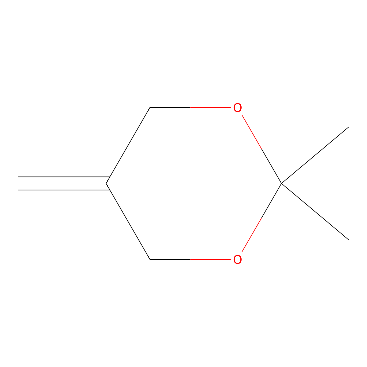 2,2-Dimethyl-5-methylidene-1,3-dioxane molecular structure, CAS 3190-50-9