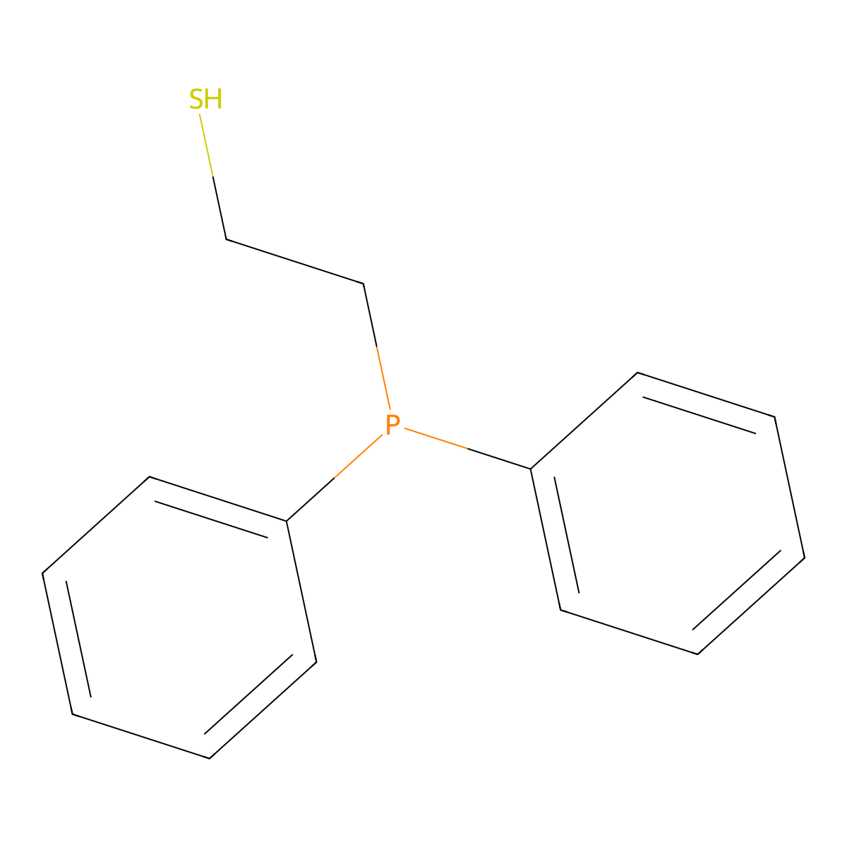 2-(Diphenylphosphanyl)ethane-1-thiol molecular structure, CAS 3190-79-2