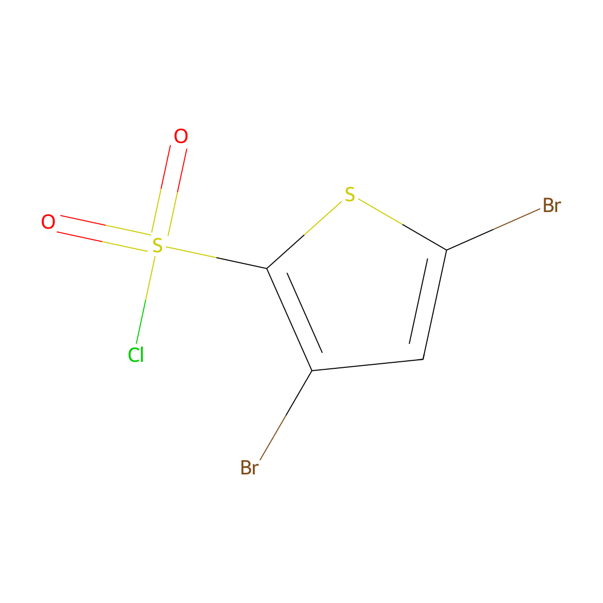 3,5-Dibromothiophene-2-sulfonyl chloride molecular structure, CAS 319002-87-4