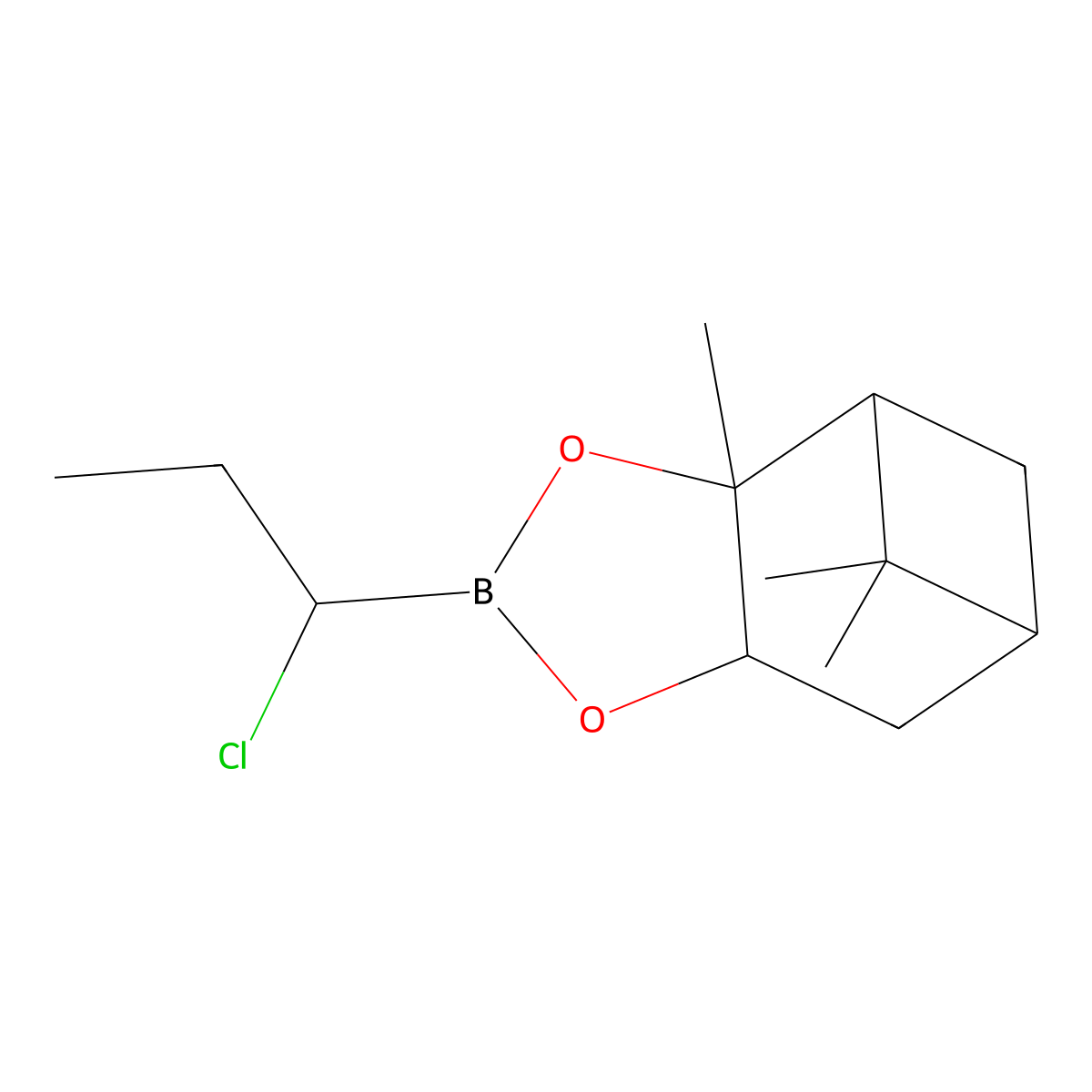 (1S,2S,6R,8S)-4-[(1S)-1-chloropropyl]-2,9,9-trimethyl-3,5-dioxa-4-boratricyclo[6.1.1.02,6]decane molecular structure, CAS 319010-99-6