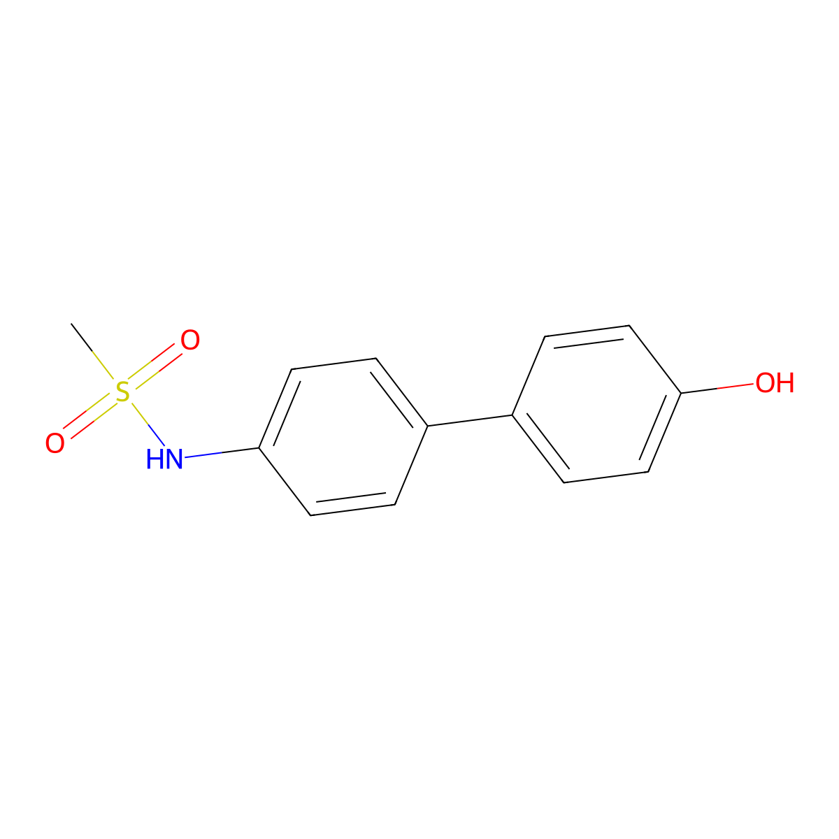 N-(4'-hydroxybiphenyl-4-yl)-methanesulfonamide molecular structure, CAS 319015-65-1