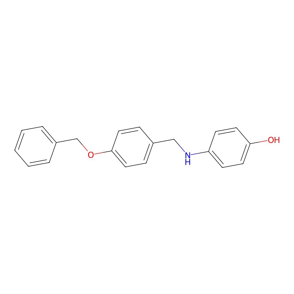 4-{[4-(Benzyloxy)benzyl]amino}phenol molecular structure, CAS 319015-93-5