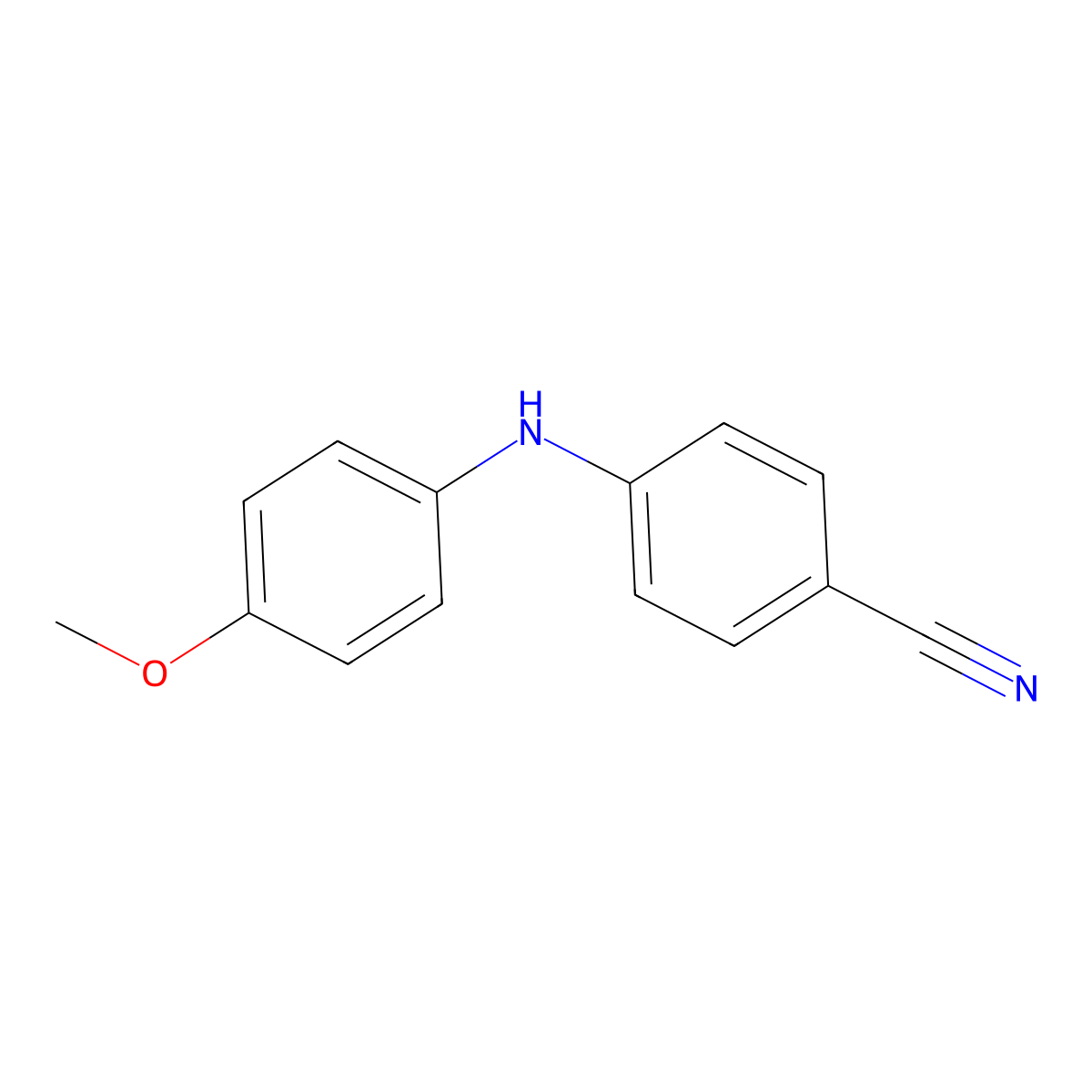 4-((4-Methoxyphenyl)amino)benzonitrile molecular structure, CAS 319016-04-1