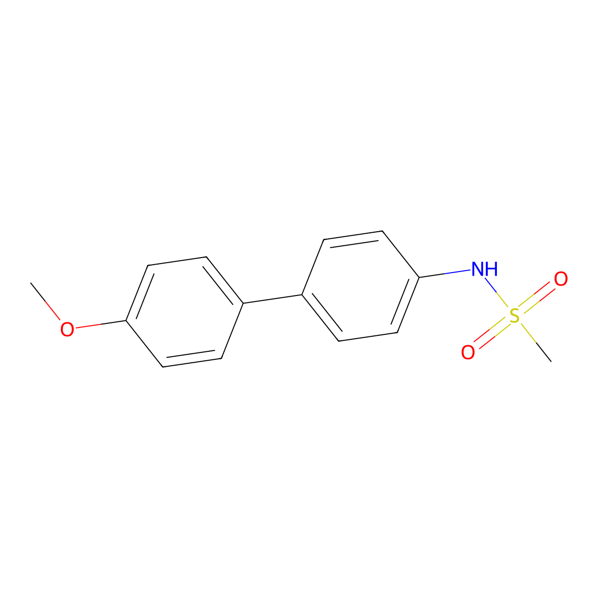 N-[4-(4-methoxyphenyl)phenyl]methanesulfonamide molecular structure, CAS 319016-38-1