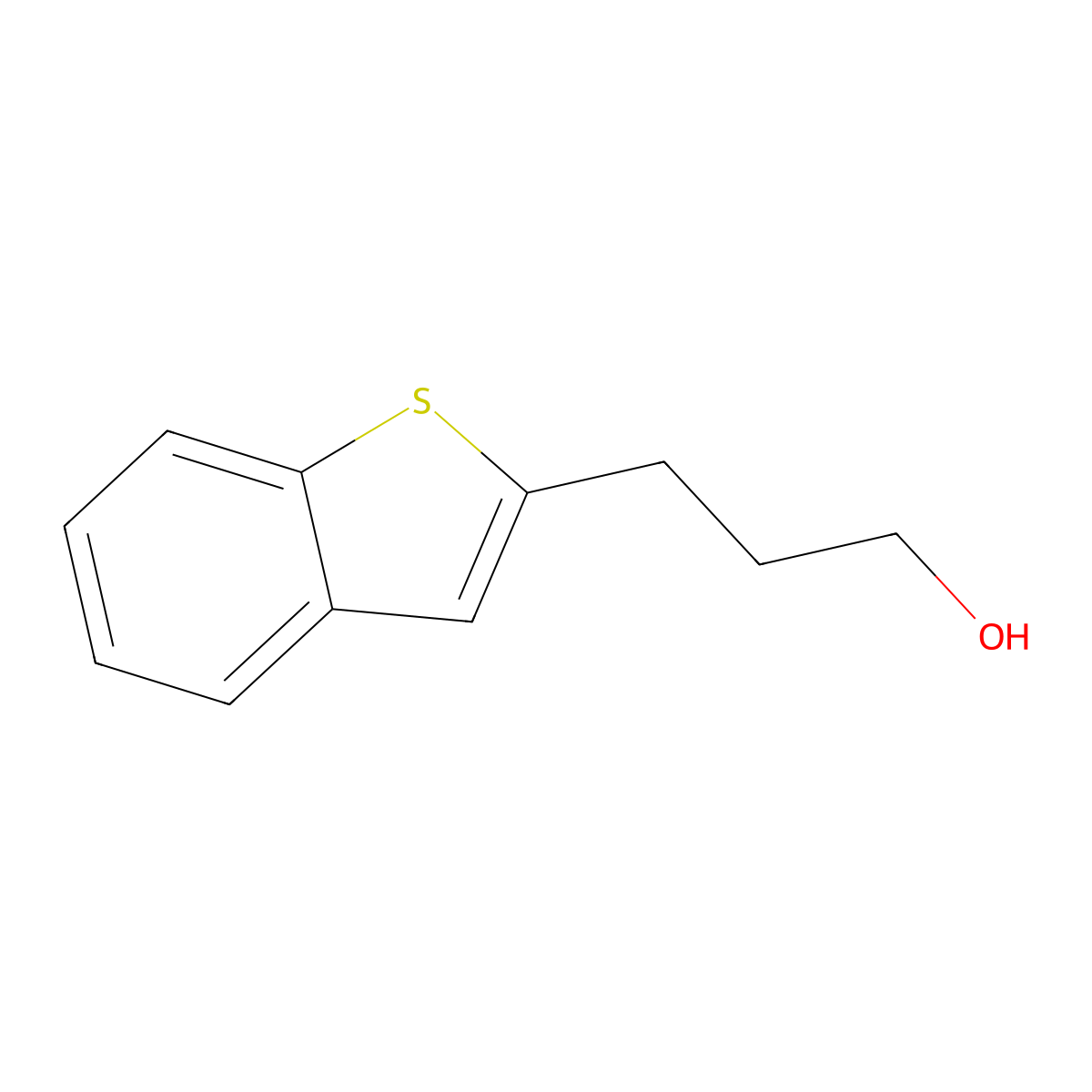3-(1-Benzothiophen-2-yl)propan-1-ol molecular structure, CAS 31909-05-4