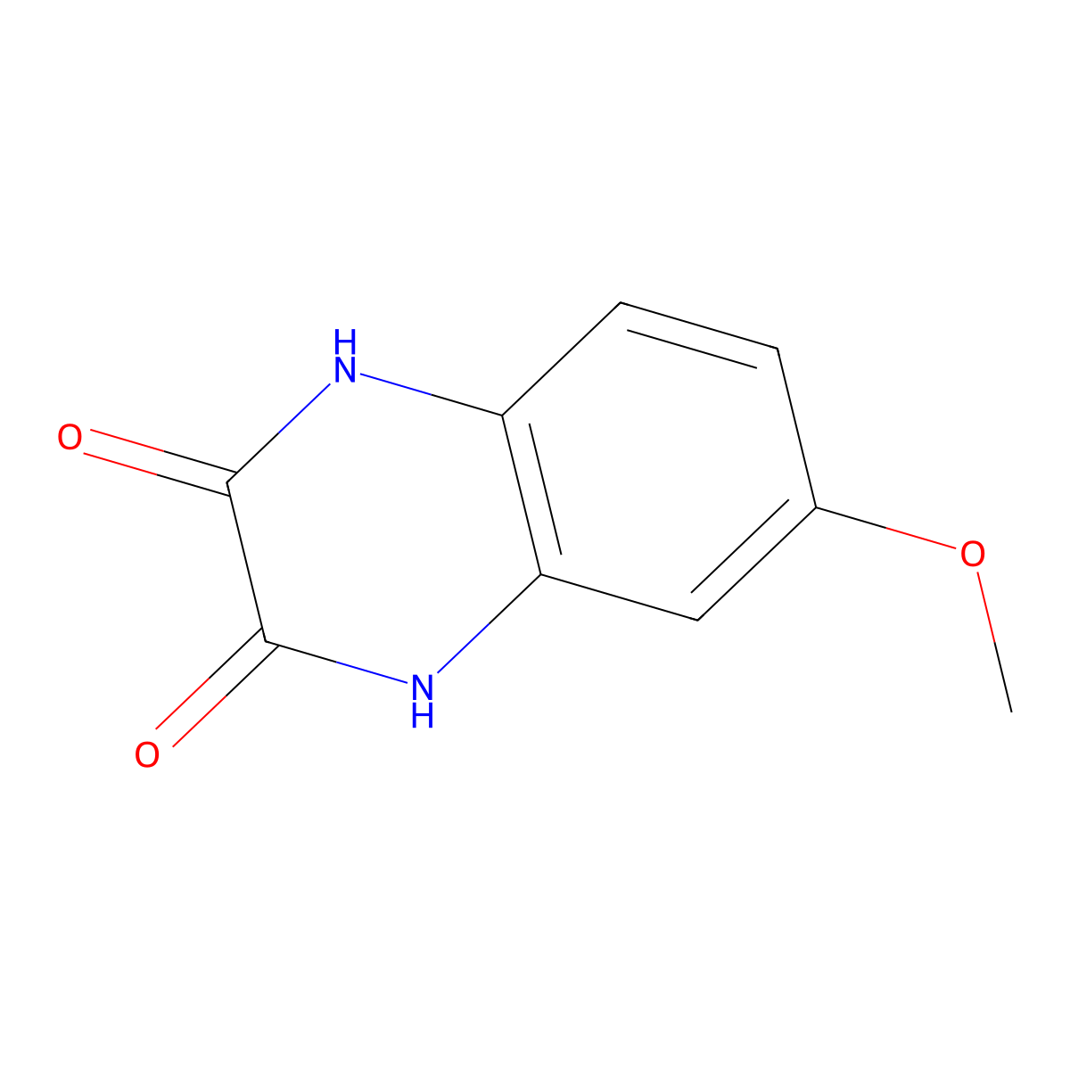 1,4-Dihydro-6-methoxy-2,3-quinoxalinedione molecular structure, CAS 31910-18-6