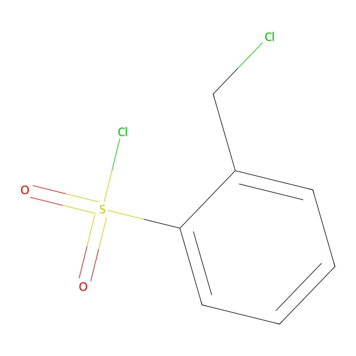 2-(Chloromethyl)benzene-1-sulfonyl chloride molecular structure, CAS 31910-66-4