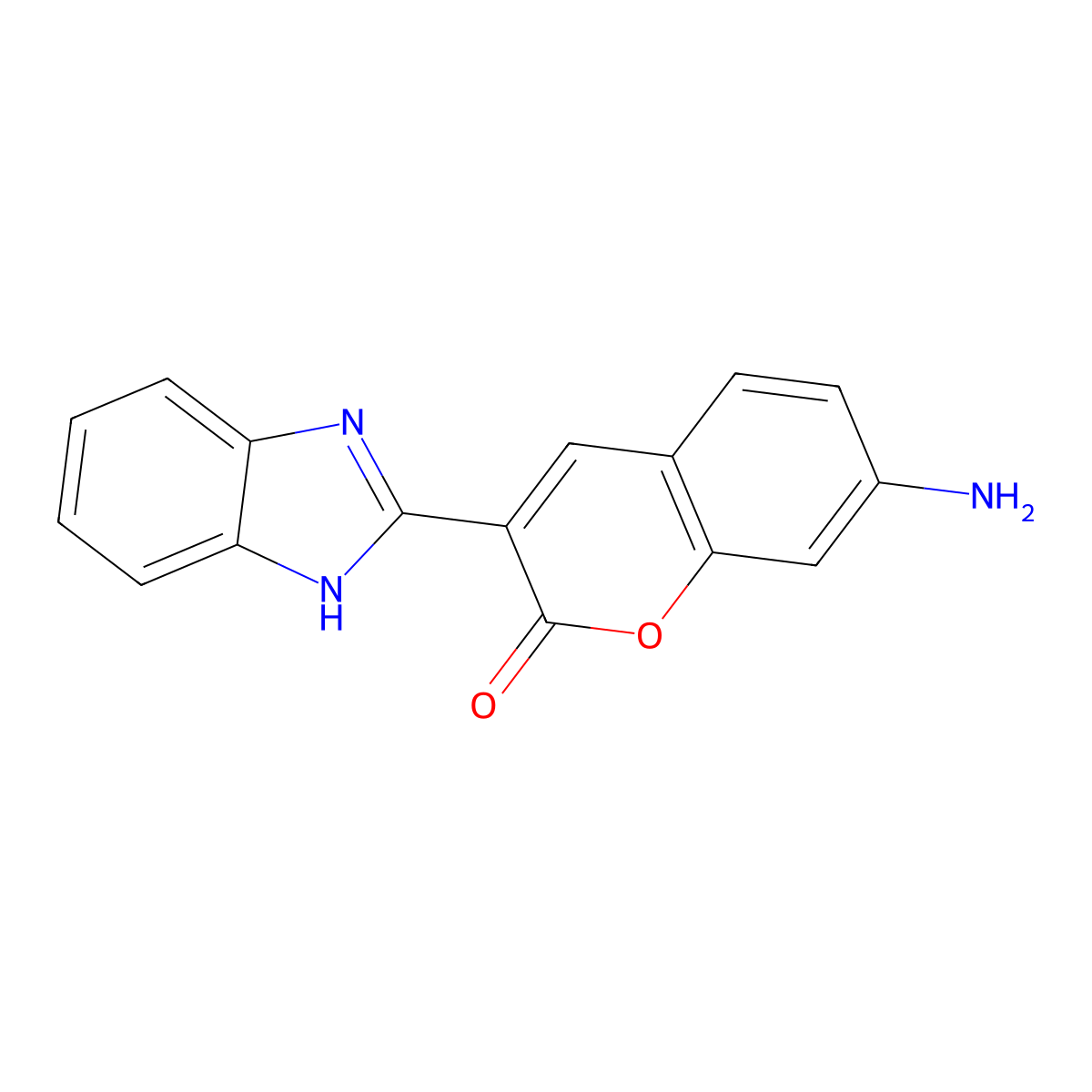 7-Amino-3-(1H-benzimidazol-2-yl)-2H-chromen-2-one molecular structure, CAS 31911-20-3