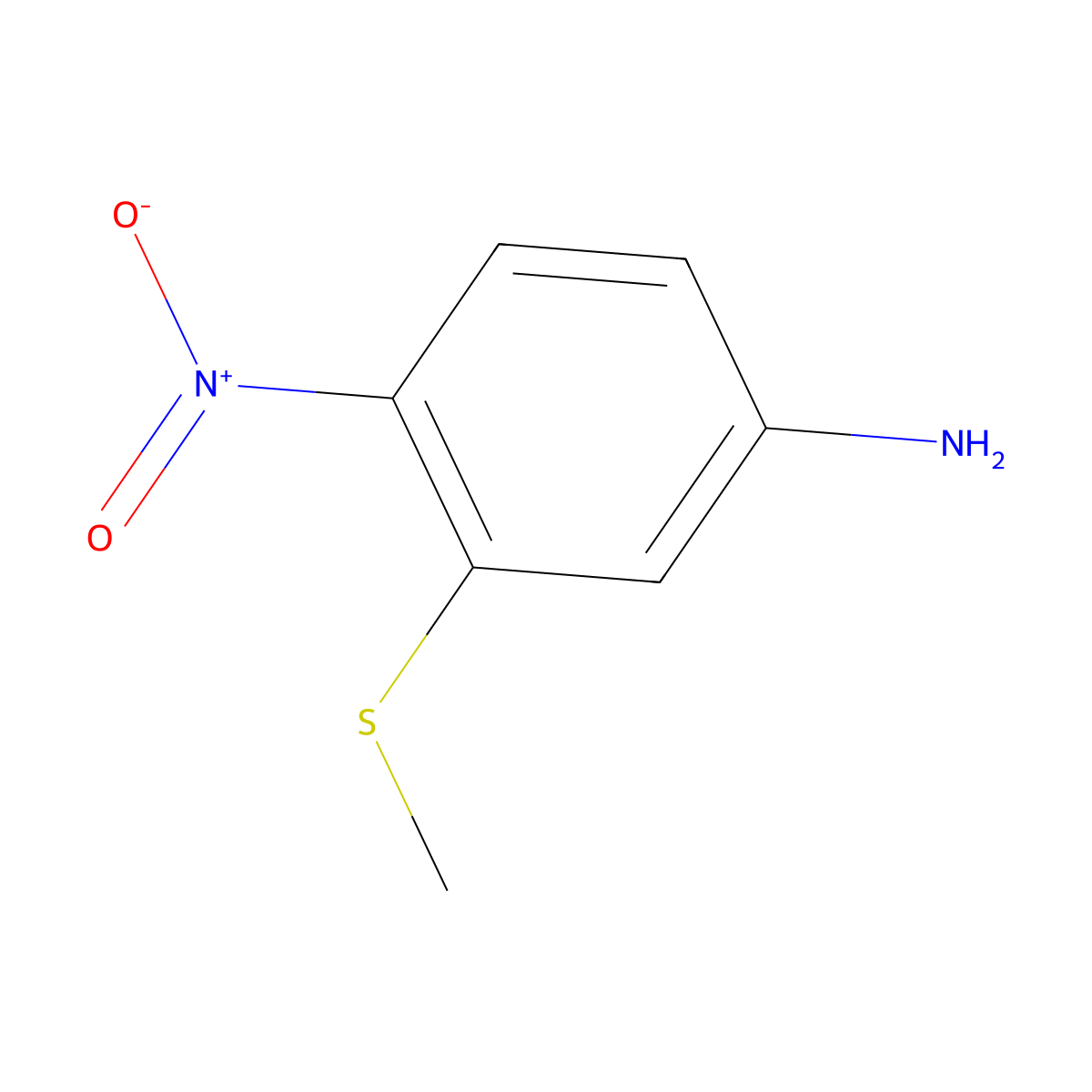 3-(Methylsulfanyl)-4-nitroaniline molecular structure, CAS 31911-44-1