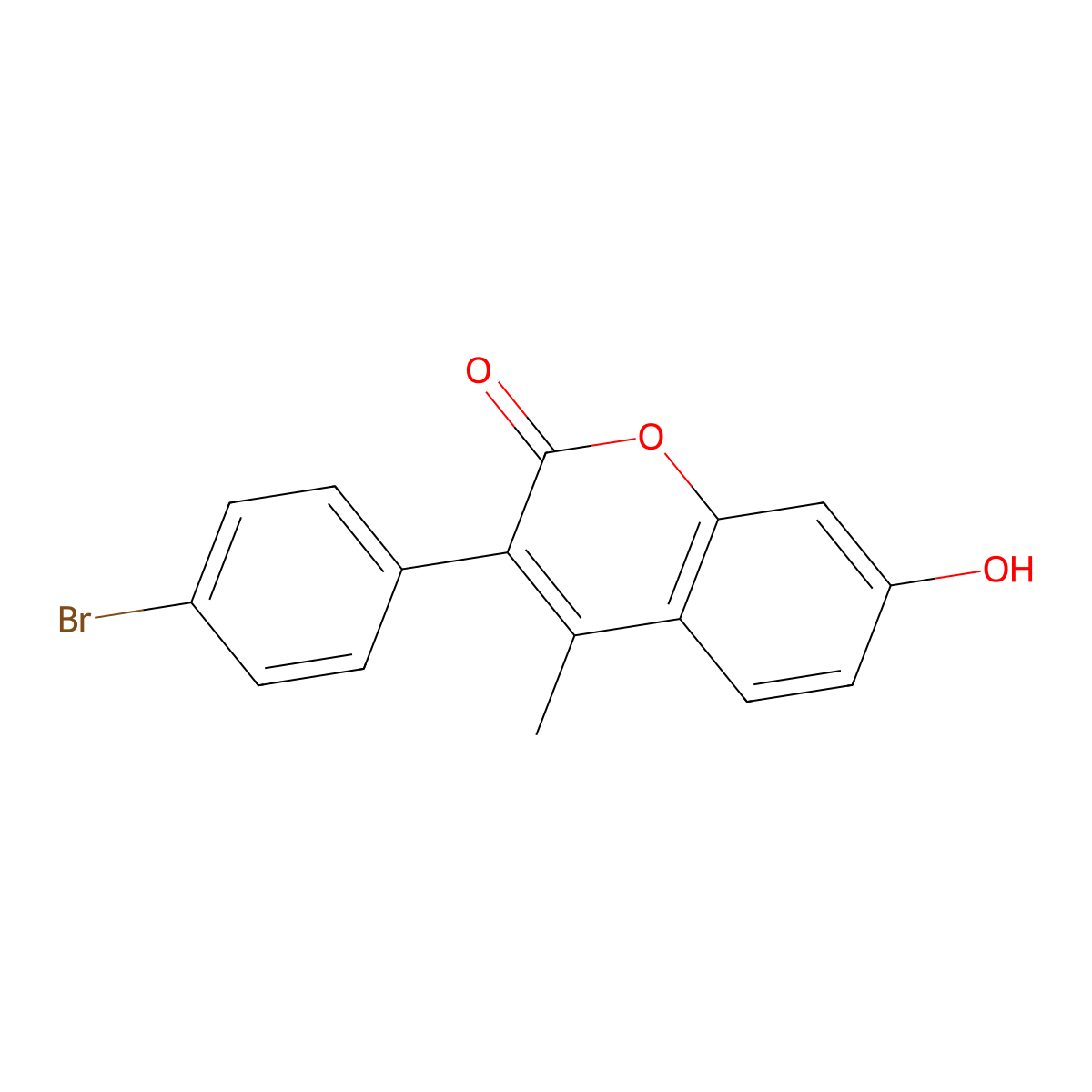 3-(4-Bromophenyl)-7-hydroxy-4-methylchromen-2-one molecular structure, CAS 31913-53-8