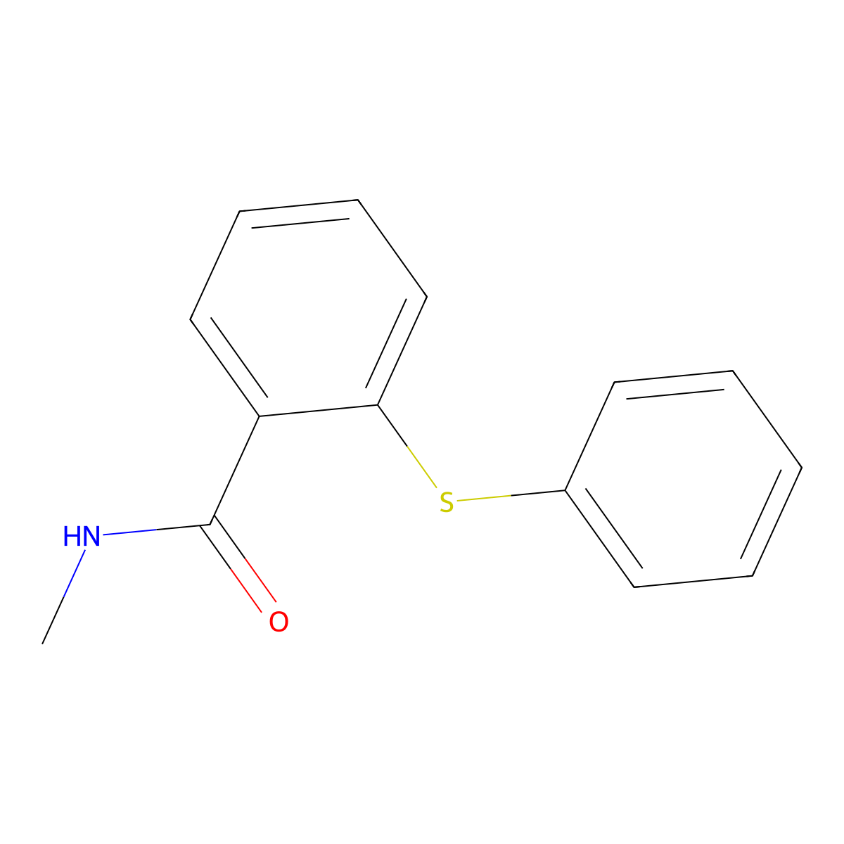 N-methyl-2-(phenylthio)benzamide molecular structure, CAS 31913-93-6