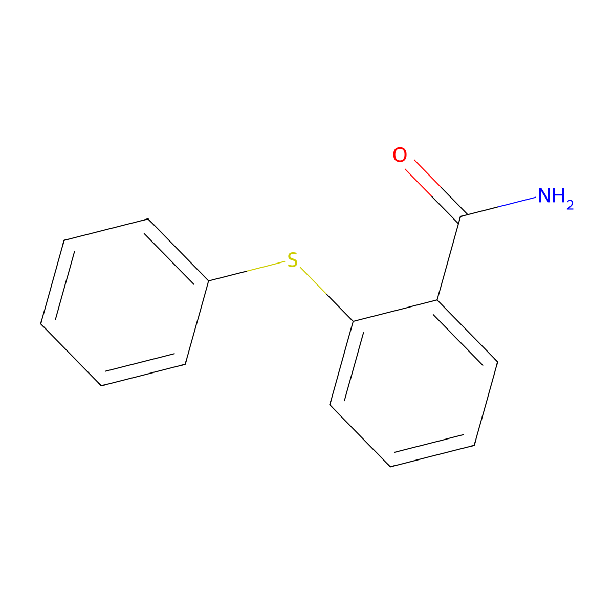 2-(Phenylthio)benzamide molecular structure, CAS 31913-94-7