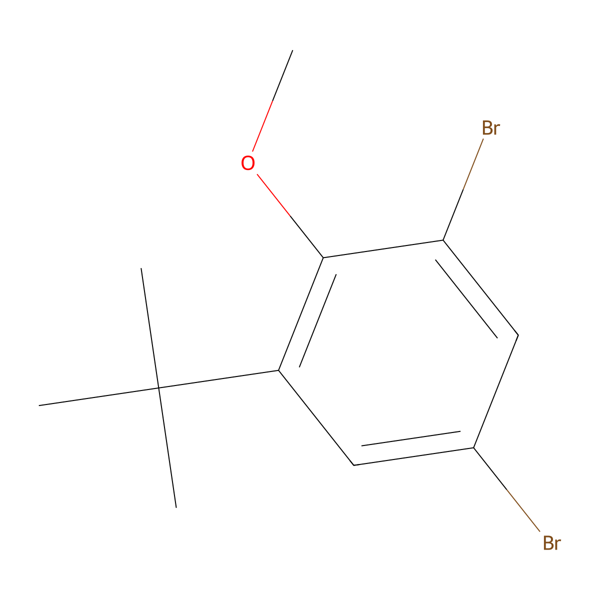 1,5-Dibromo-3-(tert-butyl)-2-methoxybenzene molecular structure, CAS 31918-99-7