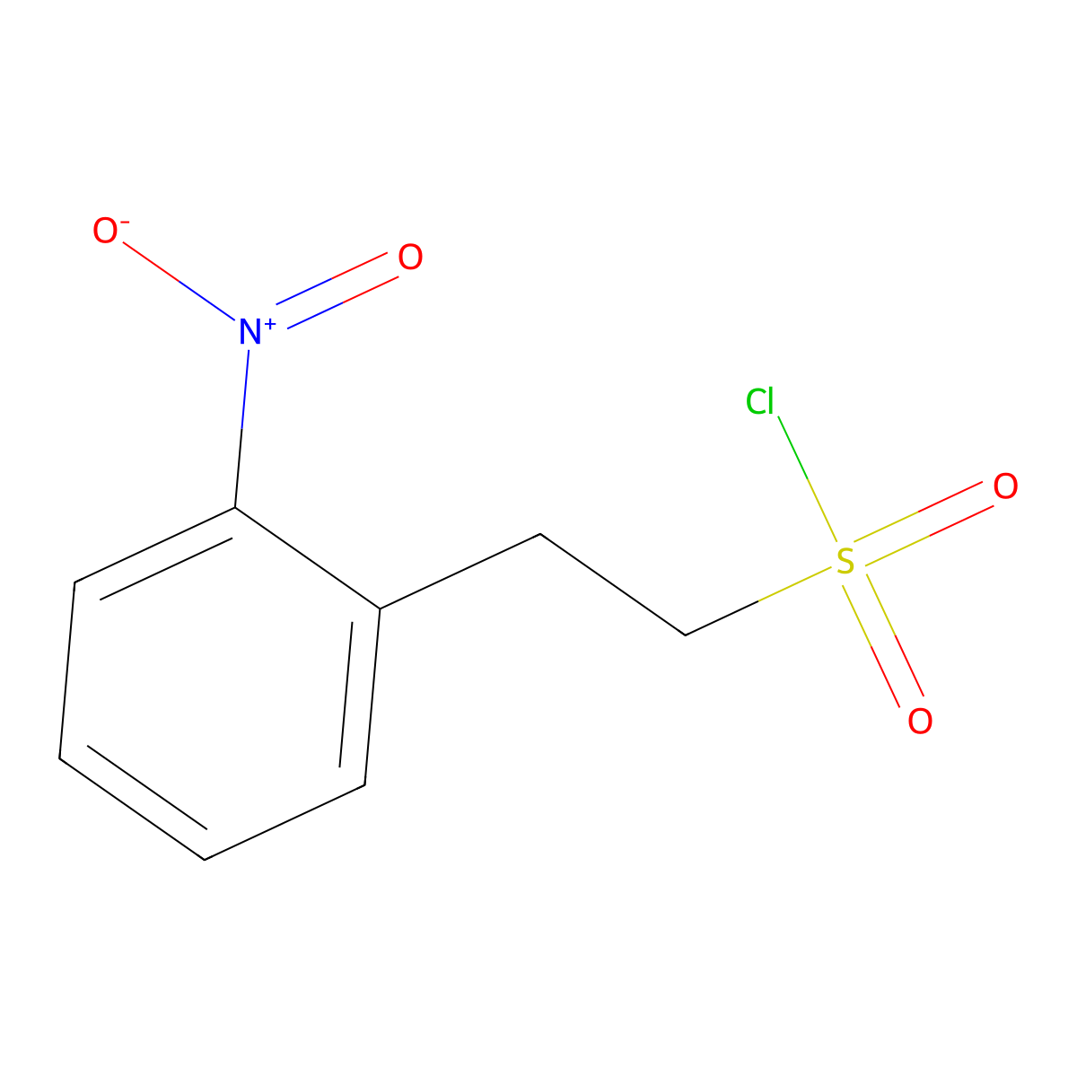 2-(2-Nitrophenyl)ethane-1-sulfonyl chloride molecular structure, CAS 3192-07-2