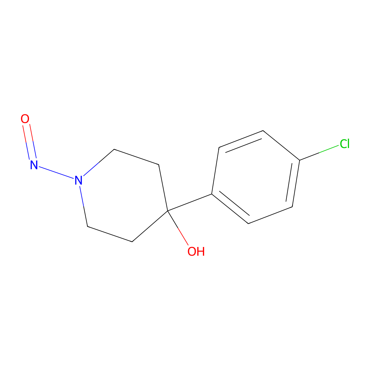 4-(4-Chlorophenyl)-1-nitrosopiperidin-4-ol molecular structure, CAS 3192-36-7