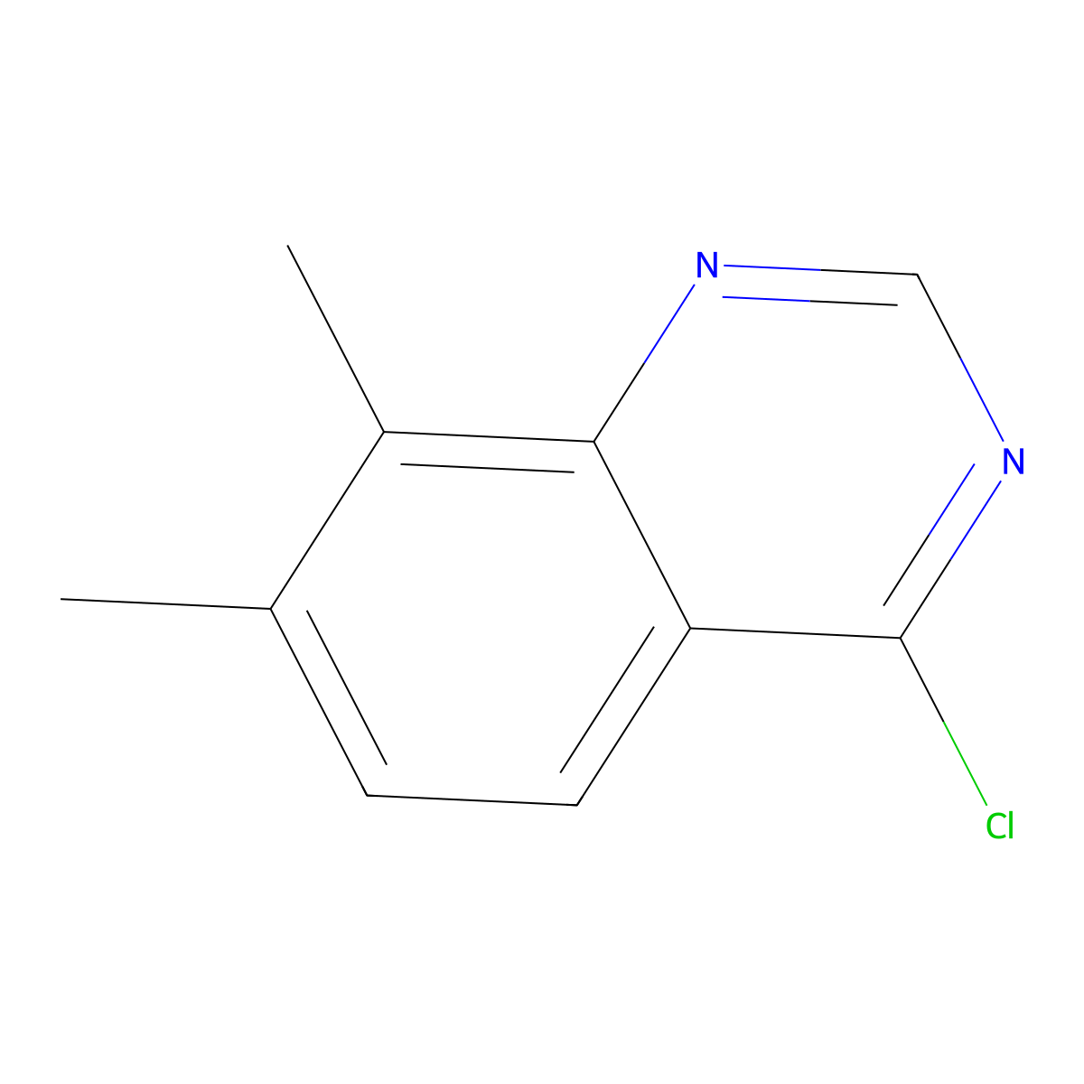 4-Chloro-7,8-dimethylquinazoline molecular structure, CAS 31928-22-0