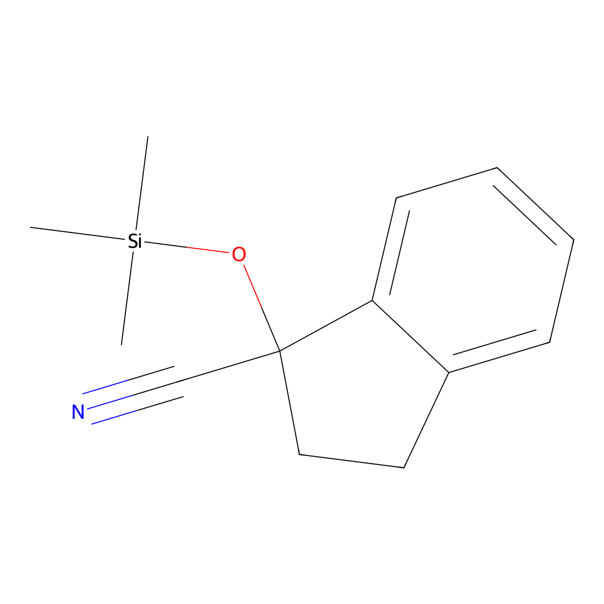 1-[(Trimethylsilyl)oxy]-2,3-dihydro-1H-indene-1-carbonitrile molecular structure, CAS 31928-65-1