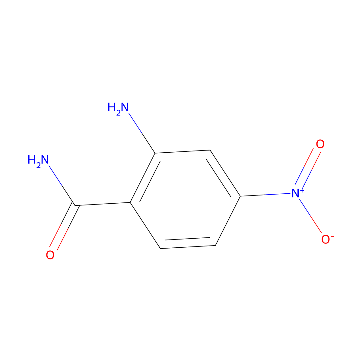 2-Amino-4-nitrobenzamide molecular structure, CAS 31930-18-4