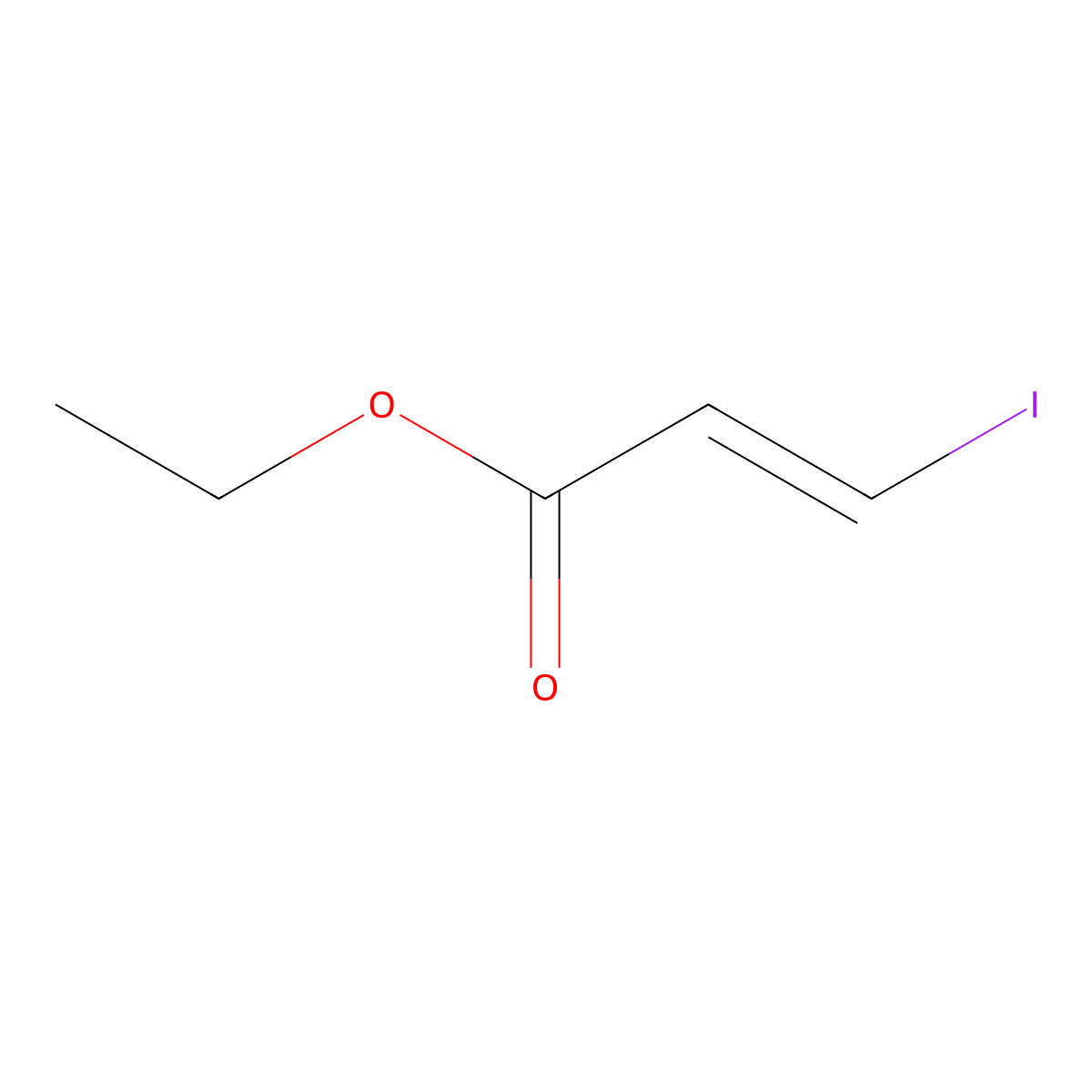 Ethyl 3-iodo-2E-acrylate molecular structure, CAS 31930-37-7