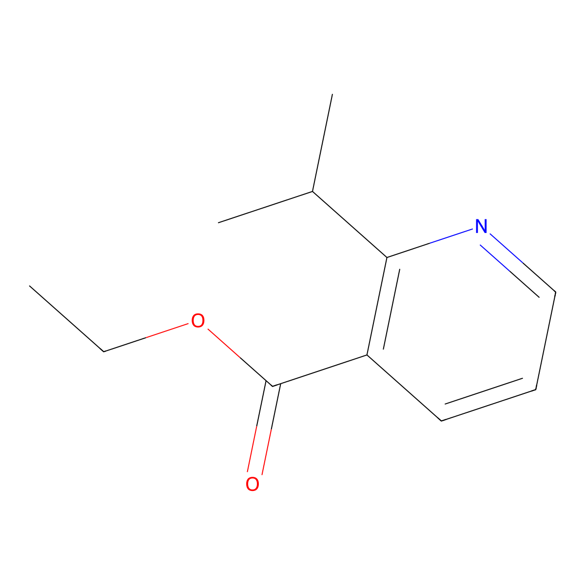 Ethyl 2-(propan-2-yl)pyridine-3-carboxylate molecular structure, CAS 31931-51-8