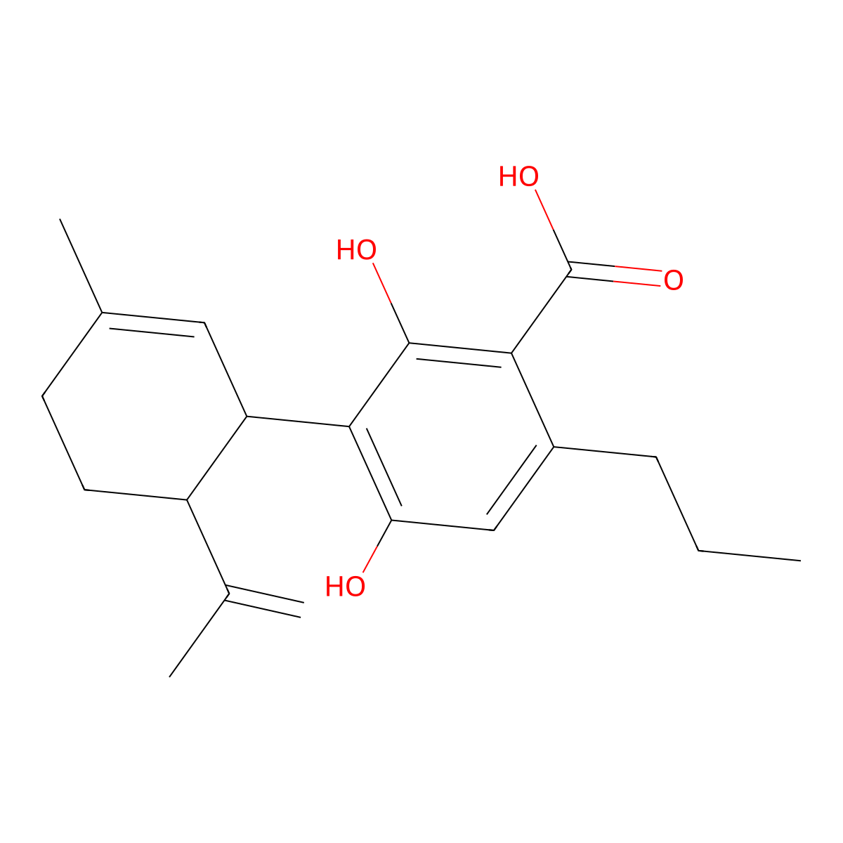 Cannabidivarinic Acid molecular structure, CAS 31932-13-5