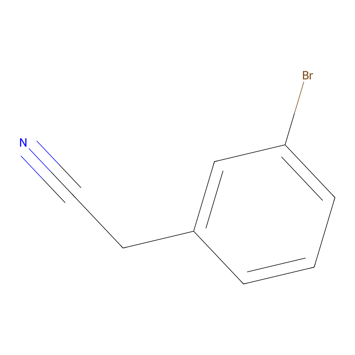 (3-Bromophenyl)acetonitrile molecular structure, CAS 31938-07-5