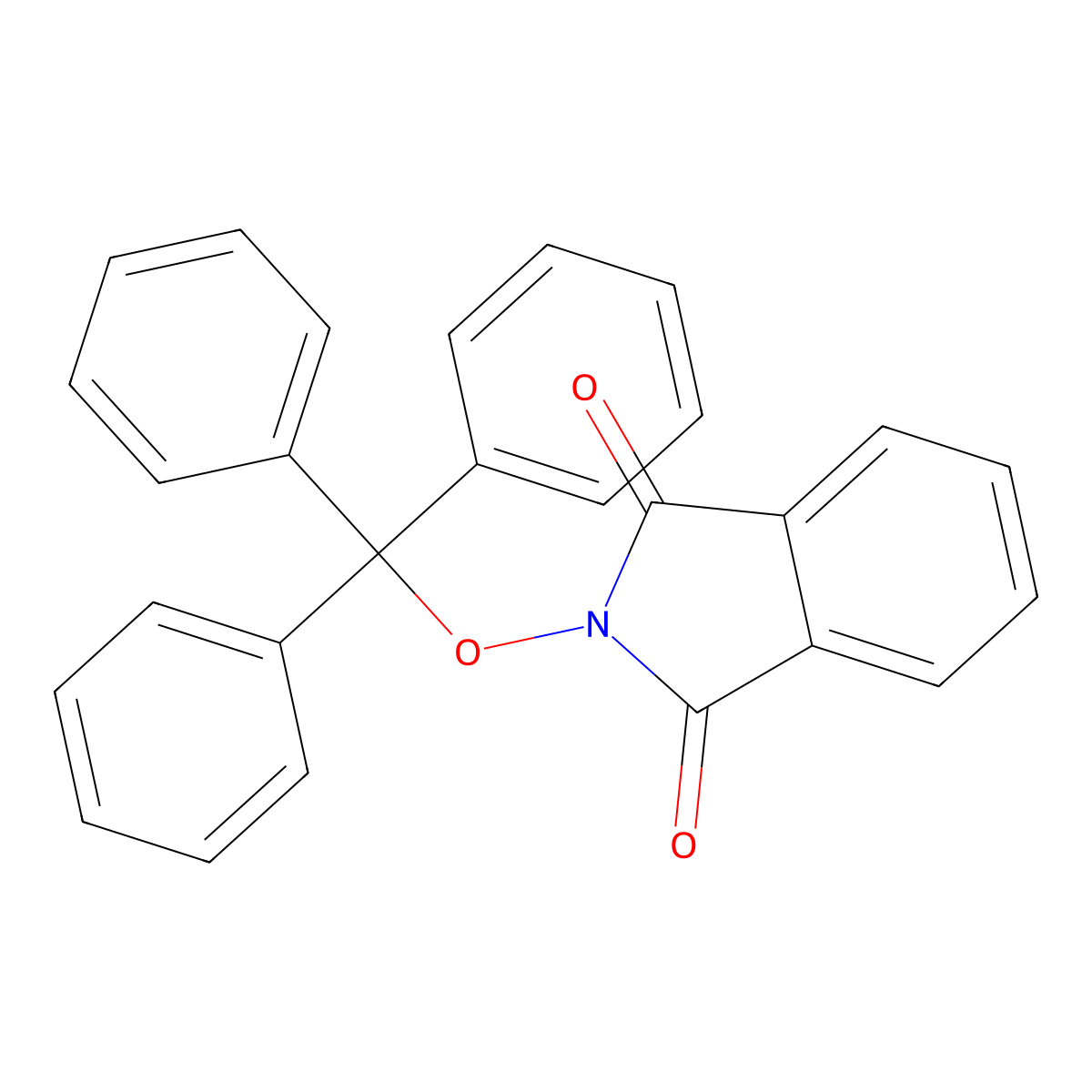 2-(Triphenylmethoxy)-1H-isoindole-1,3(2H)-dione molecular structure, CAS 31938-10-0