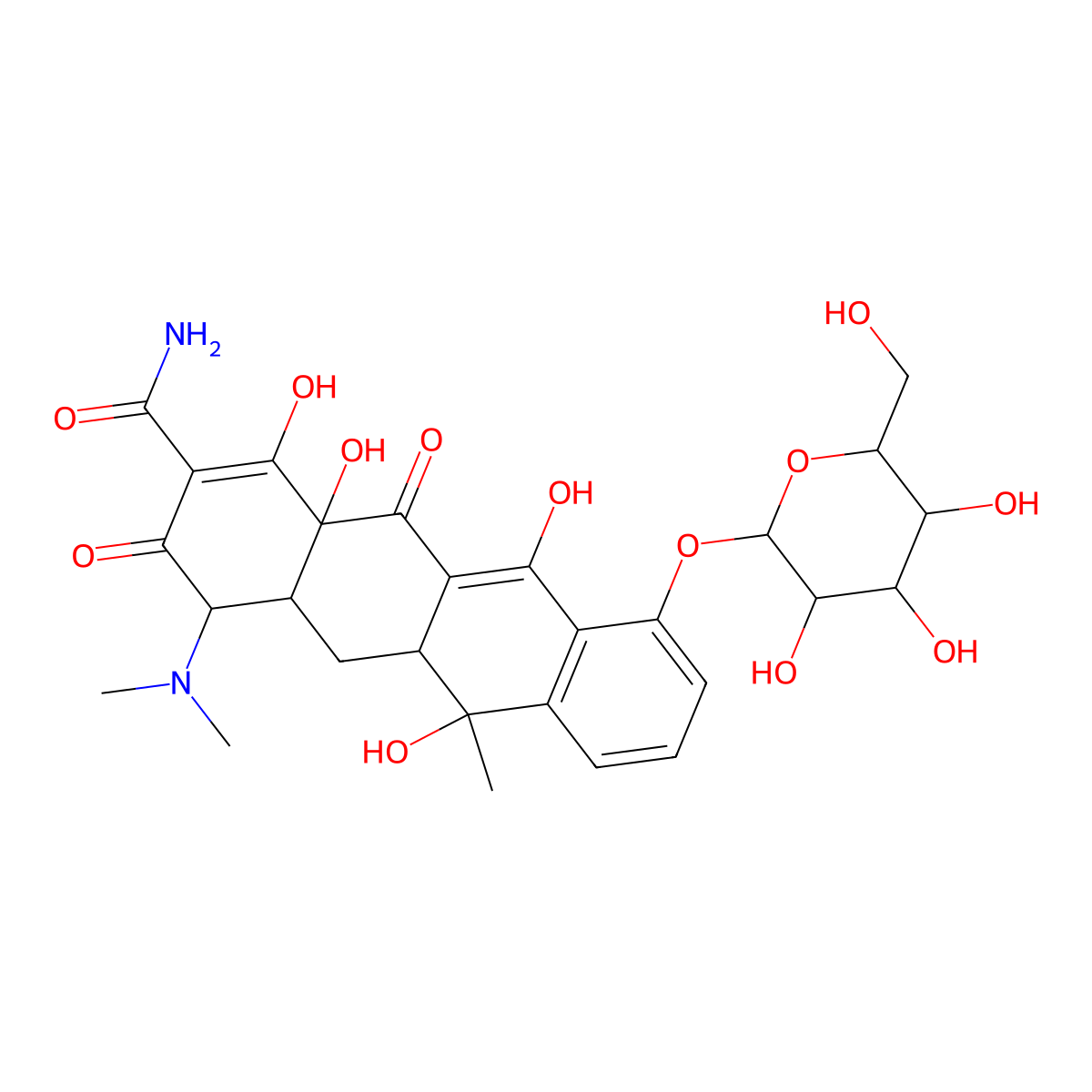 Tetracycline 10-O-B-D-galactopyranoside molecular structure, CAS 319426-63-6