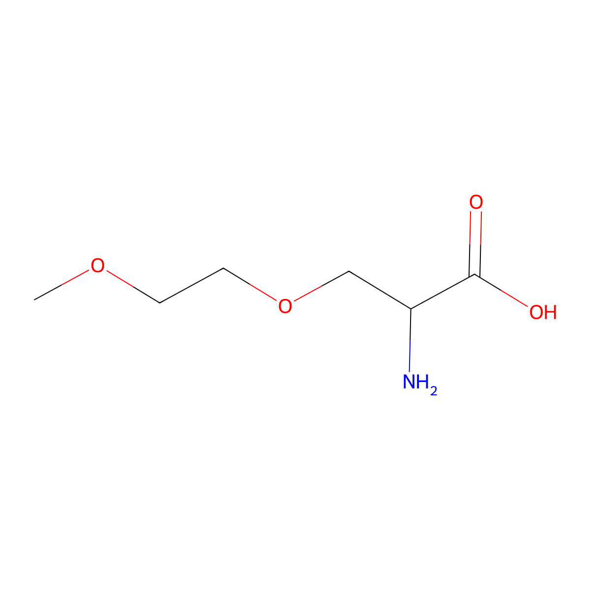 (S)-2-amino-3-(2-methoxyethoxy)propanoic acid molecular structure, CAS 319427-45-7